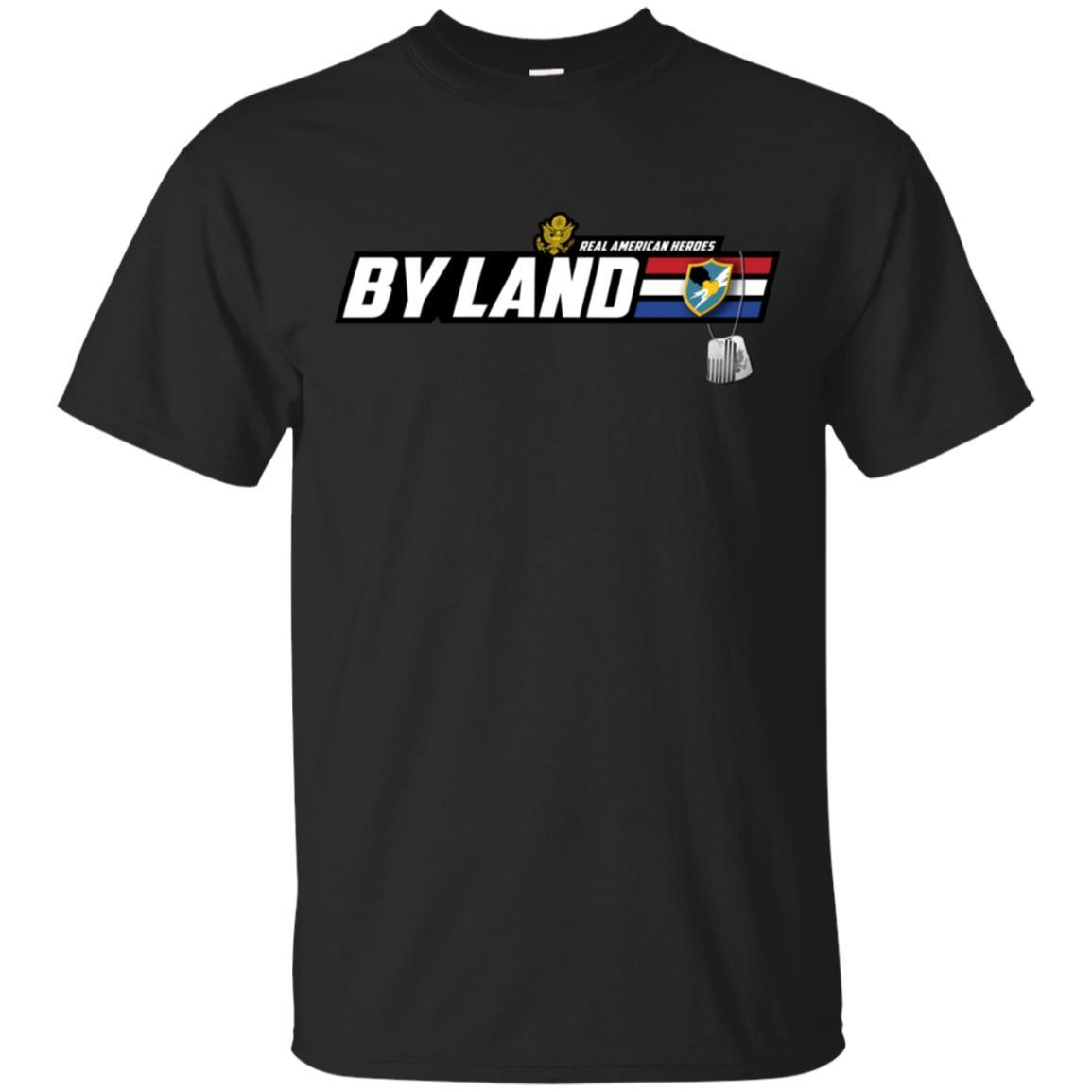 US Army T-Shirt "Security Agency Real American Heroes By Land" On Front-TShirt-Army-Veterans Nation