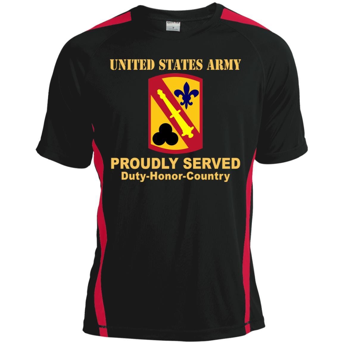 US ARMY 42 FIELD ARTILLERY BRIGADE- Proudly Served T-Shirt On Front For Men-TShirt-Army-Veterans Nation