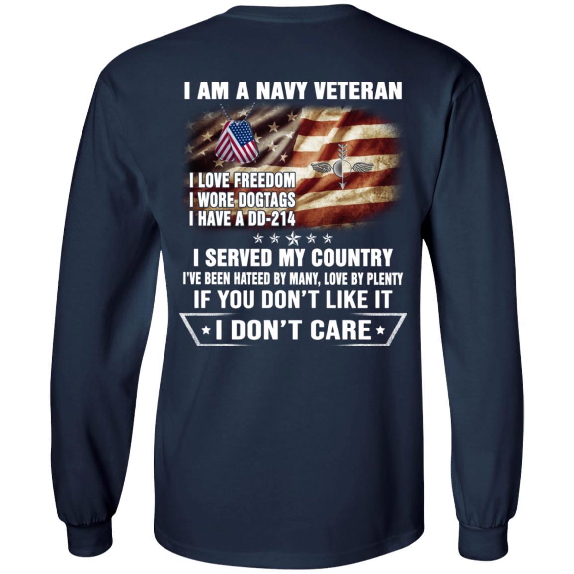 I Am A Navy Aerographers Mate Navy AG Veteran T-Shirt On Back-TShirt-Navy-Veterans Nation