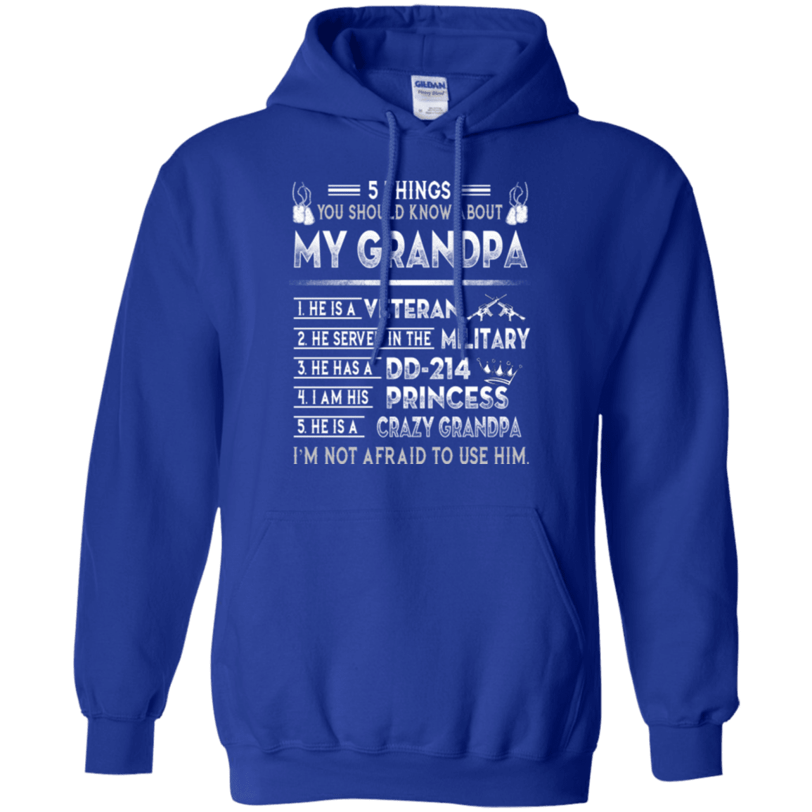 Military T-Shirt "5 Thing You Know My Grandpa Veteran DD 214"-TShirt-General-Veterans Nation
