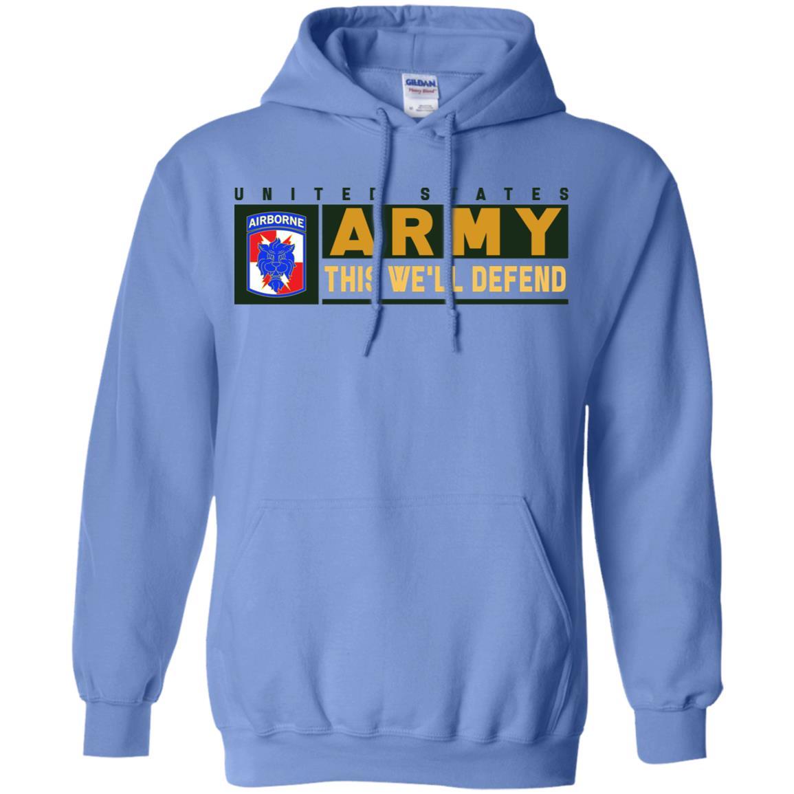 US Army 35TH SIGNAL BRIGADE W AIRBORNE TAB- This We'll Defend T-Shirt On Front For Men-TShirt-Army-Veterans Nation