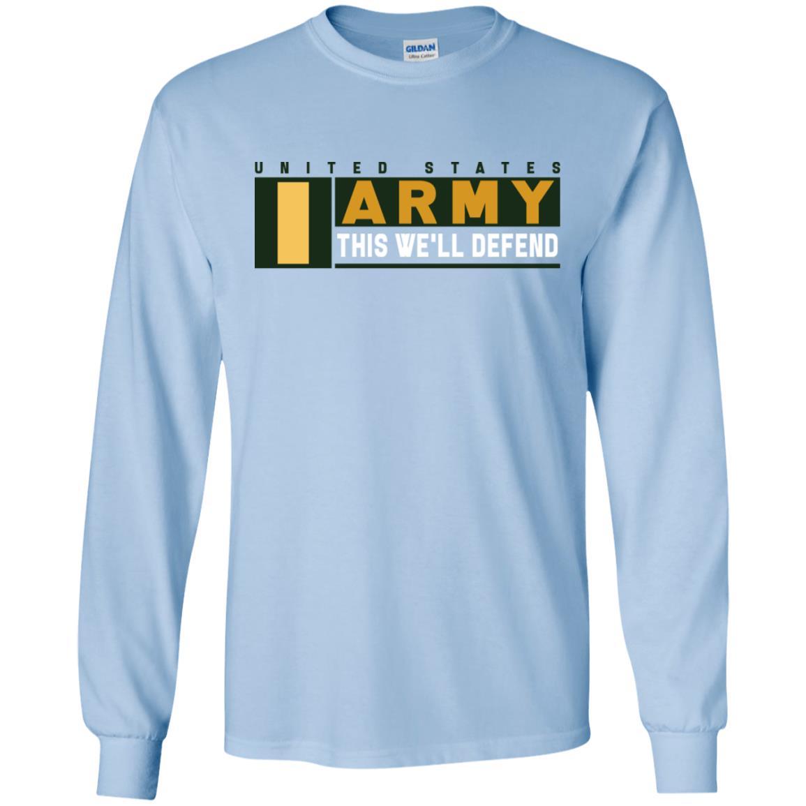US Army O-1 This We Will Defend Long Sleeve - Pullover Hoodie-TShirt-Army-Veterans Nation