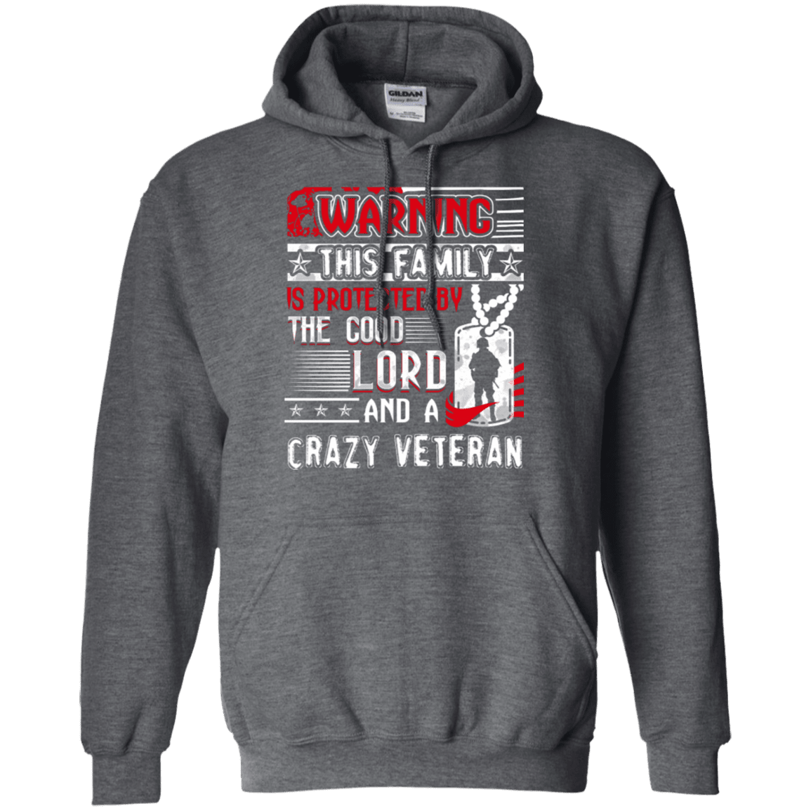 Military T-Shirt "The Good Lord And A Crazy Veteran"-TShirt-General-Veterans Nation
