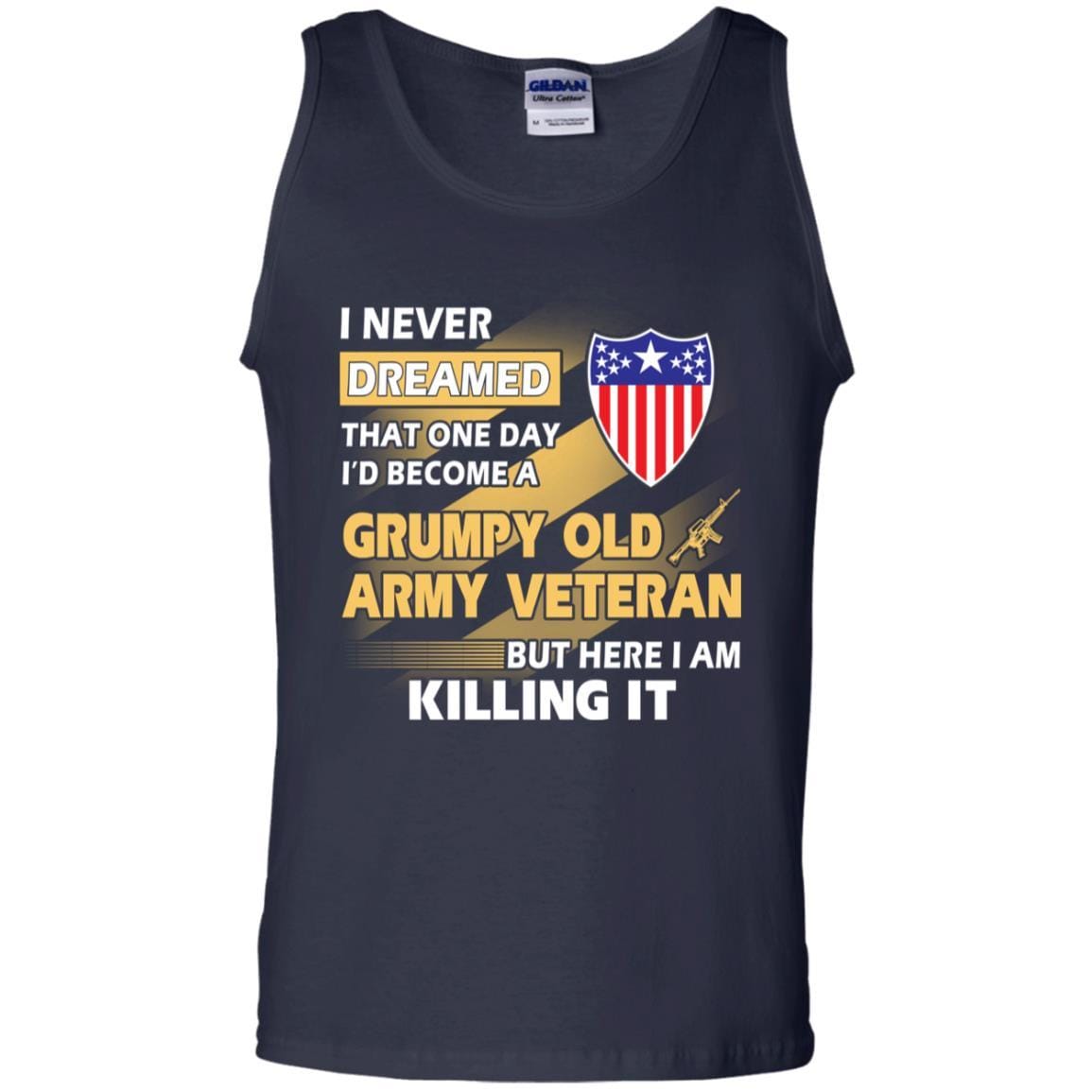 US Army T-Shirt "Adjutant General Grumpy Old Veteran" On Front-TShirt-Army-Veterans Nation