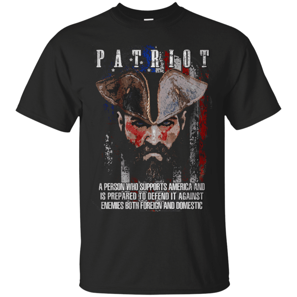 Military T-Shirt "Patriot Supports America"-TShirt-General-Veterans Nation
