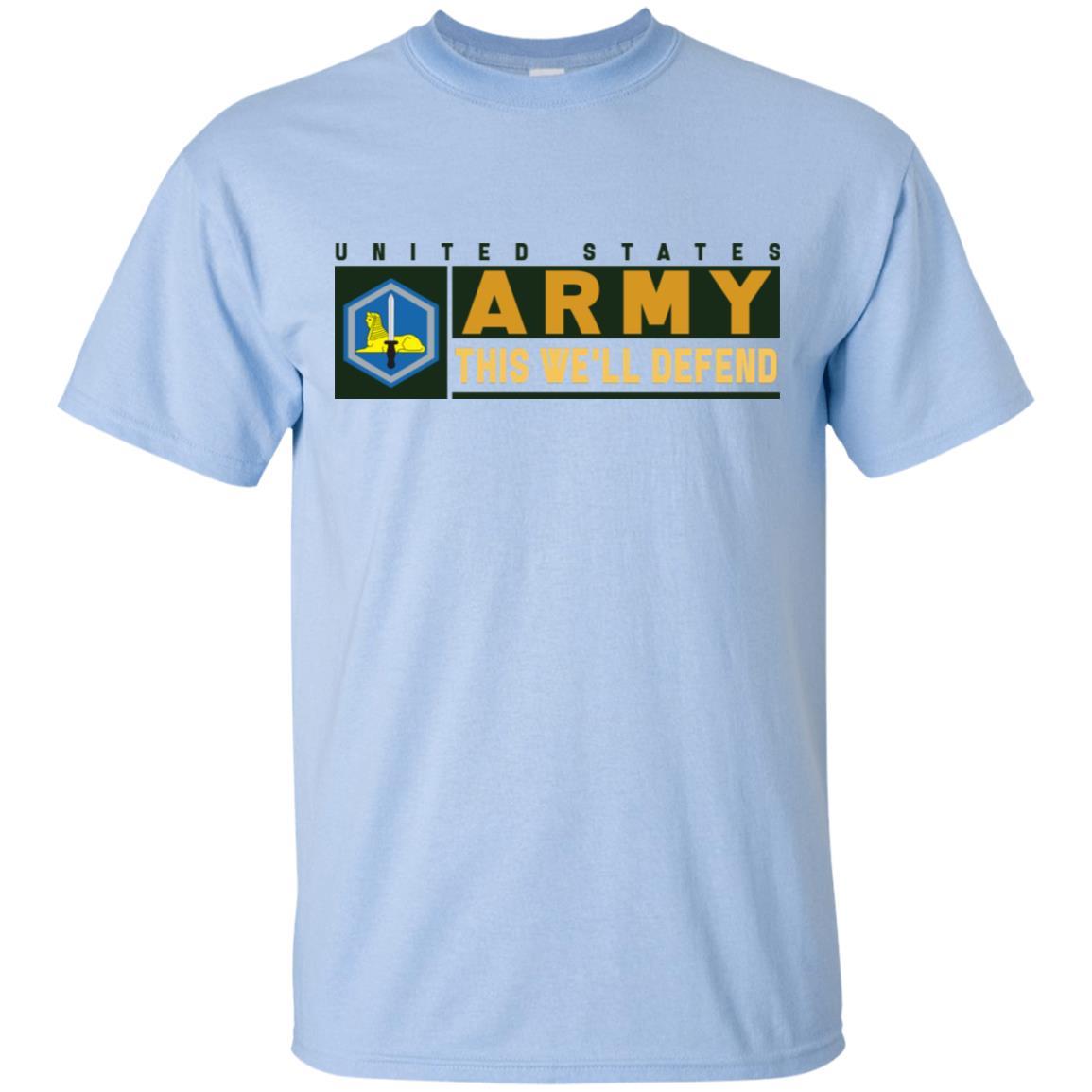 US Army 66TH MILITARY INTELLIGENCE BRIGADE- This We'll Defend T-Shirt On Front For Men-TShirt-Army-Veterans Nation