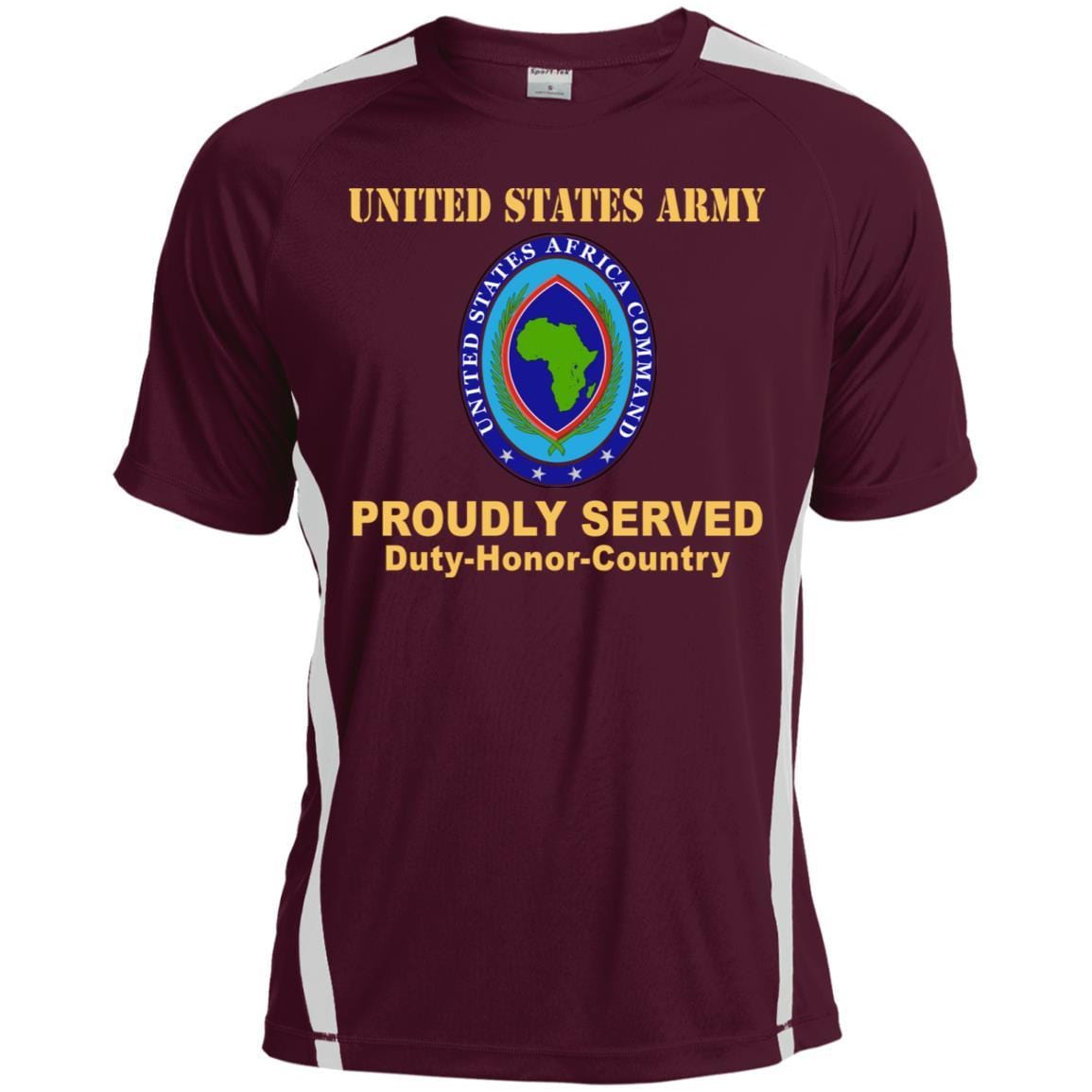 US ARMY AFRICA COMMAND- Proudly Served T-Shirt On Front For Men-TShirt-Army-Veterans Nation