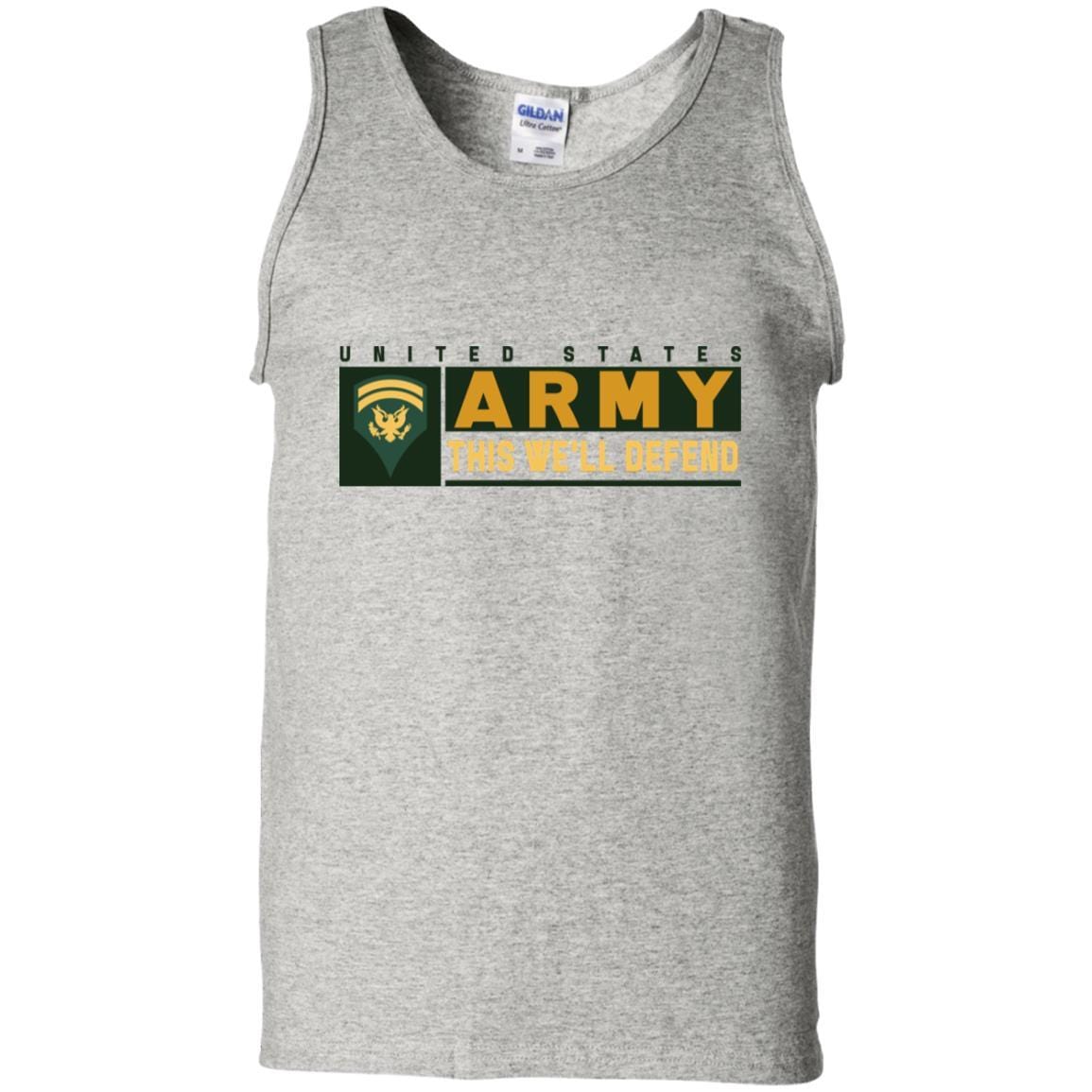 US Army E-6 SPC This We Will Defend T-Shirt On Front For Men-TShirt-Army-Veterans Nation