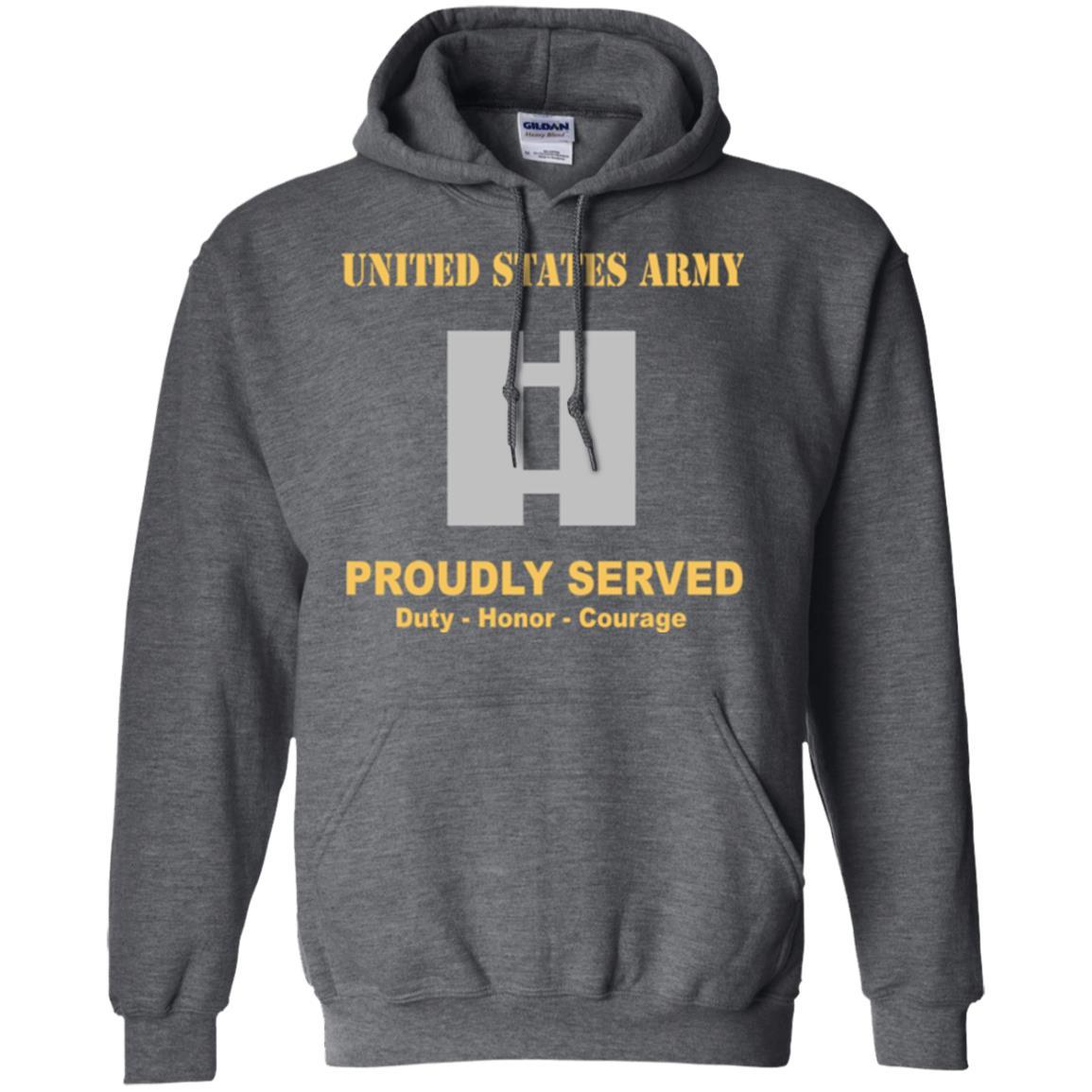 US Army O-3 Captain O3 CPT Commissioned Officer Ranks Men Front Shirt US Army Rank-TShirt-Army-Veterans Nation