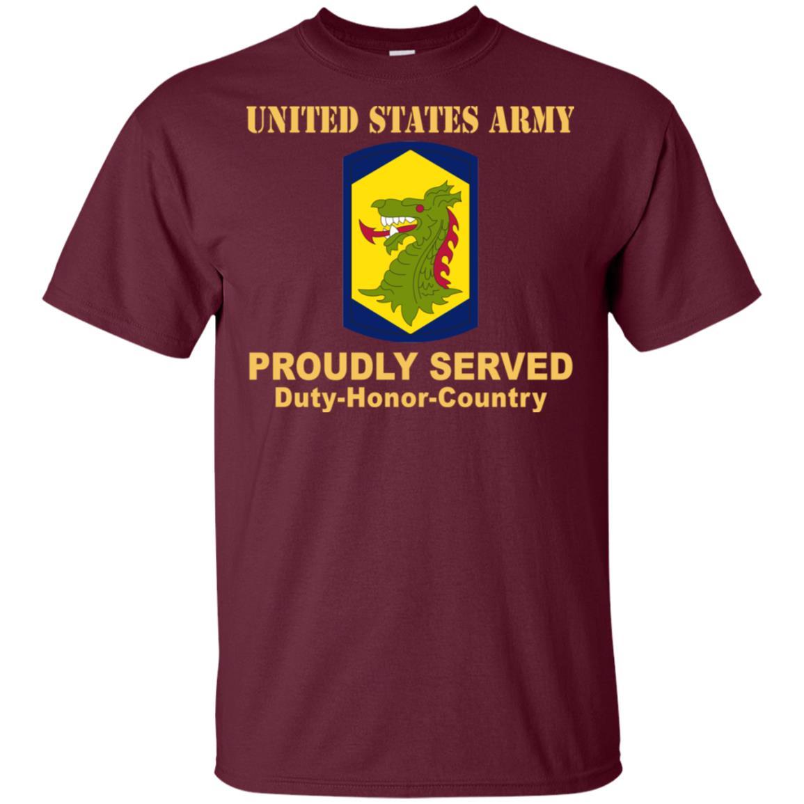 US ARMY 404 MANEUVER ENHANCEMENT BRIGADE- Proudly Served T-Shirt On Front For Men-TShirt-Army-Veterans Nation