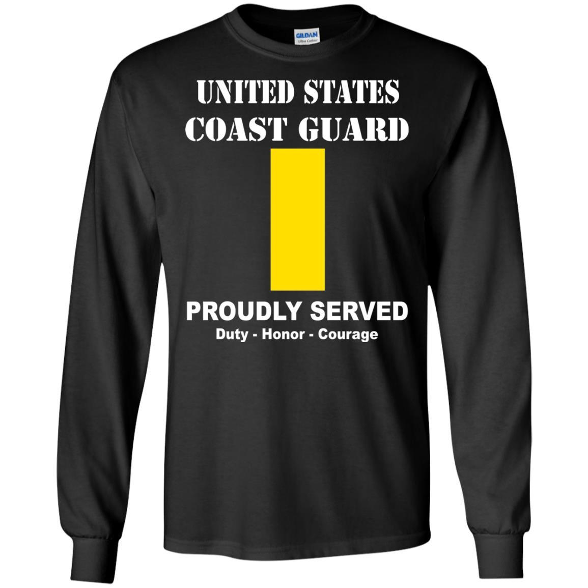 US Coast Guard O-1 Ensign O1 ENS Junior Officer Men Front USCG T Shirt-TShirt-USCG-Veterans Nation
