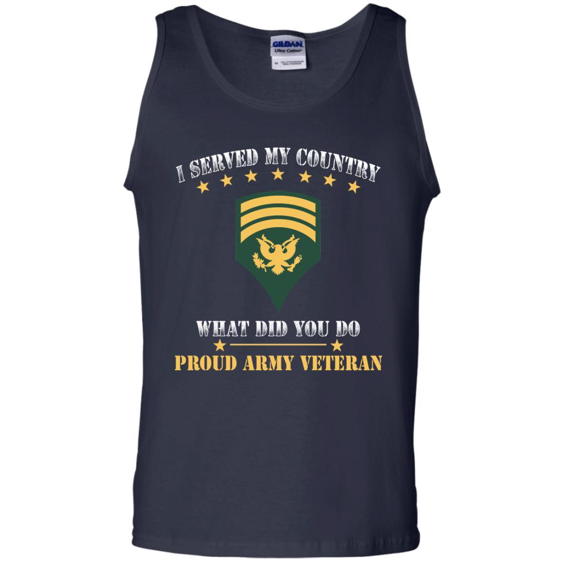 US Army E-7 SPC E7 Specialist Ranks Men Front T Shirt - Proud US Army Veteran-TShirt-Army-Veterans Nation
