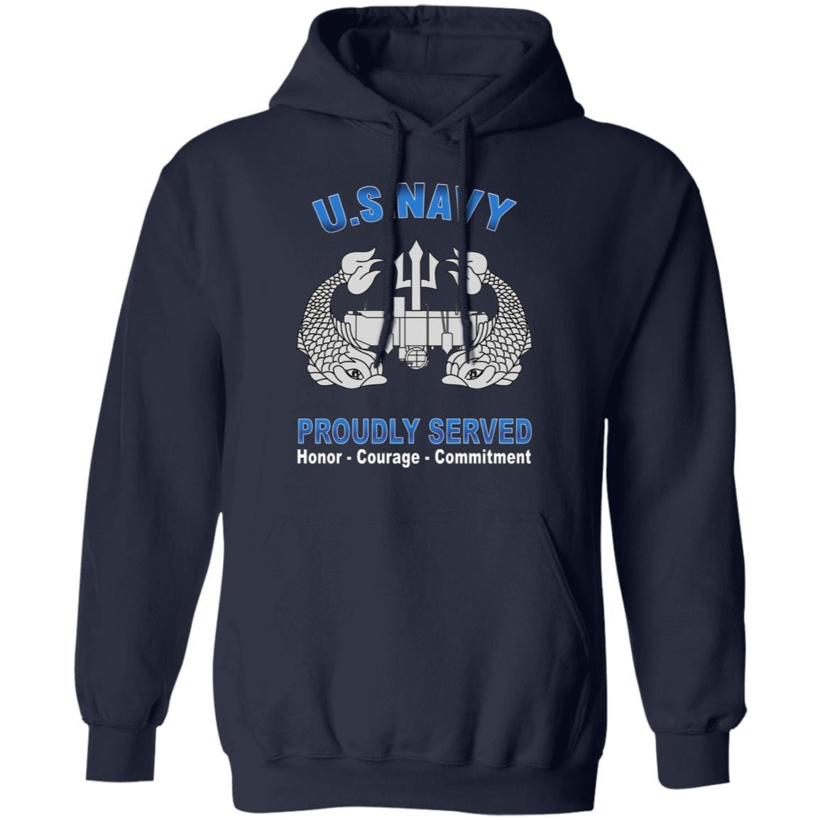 US Navy Deep Submergence Enlisted Badge Proudly Served T-Shirt On Front-Apparel-Veterans Nation