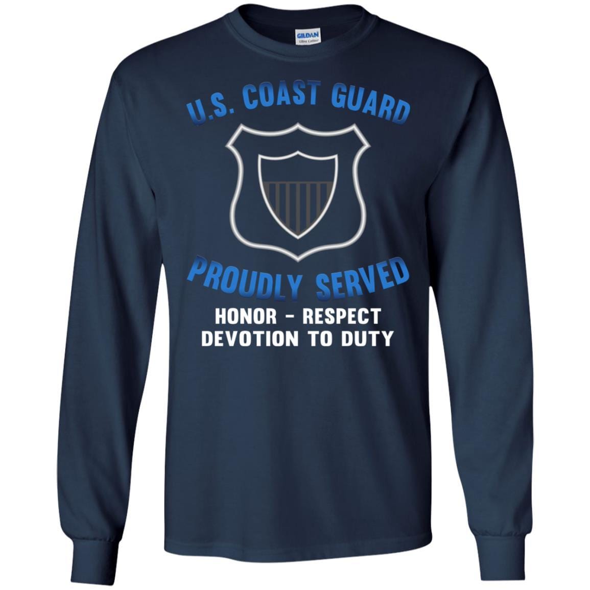 USCG MARITIME ENFORCEMENT ME Logo Proudly Served T-Shirt For Men On Front-TShirt-USCG-Veterans Nation