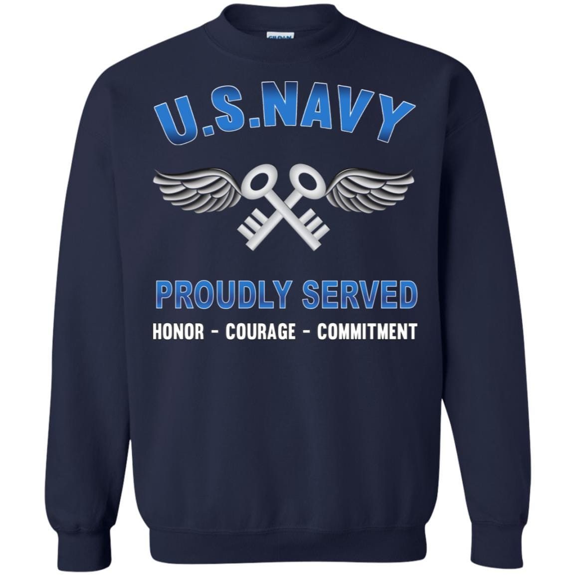 Navy Aviation Storekeeper Navy AK - Proudly Served T-Shirt For Men On Front-TShirt-Navy-Veterans Nation
