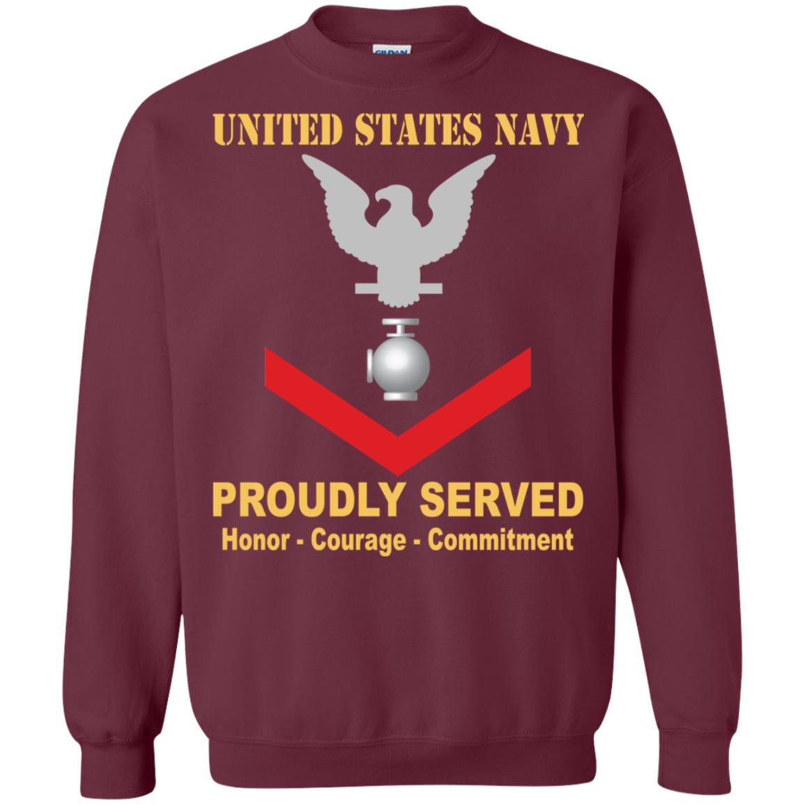 Navy Utilitiesman Navy UT E-4 Rating Badges Proudly Served T-Shirt For Men On Front-TShirt-Navy-Veterans Nation