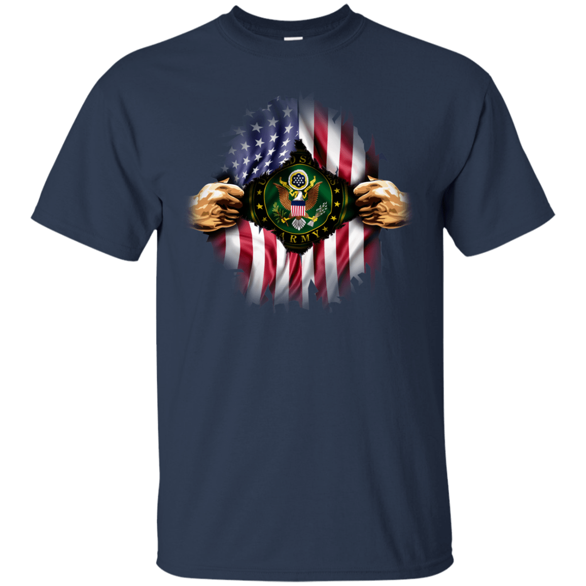 Proud Army Hero Men Front T Shirt-TShirt-Army-Veterans Nation