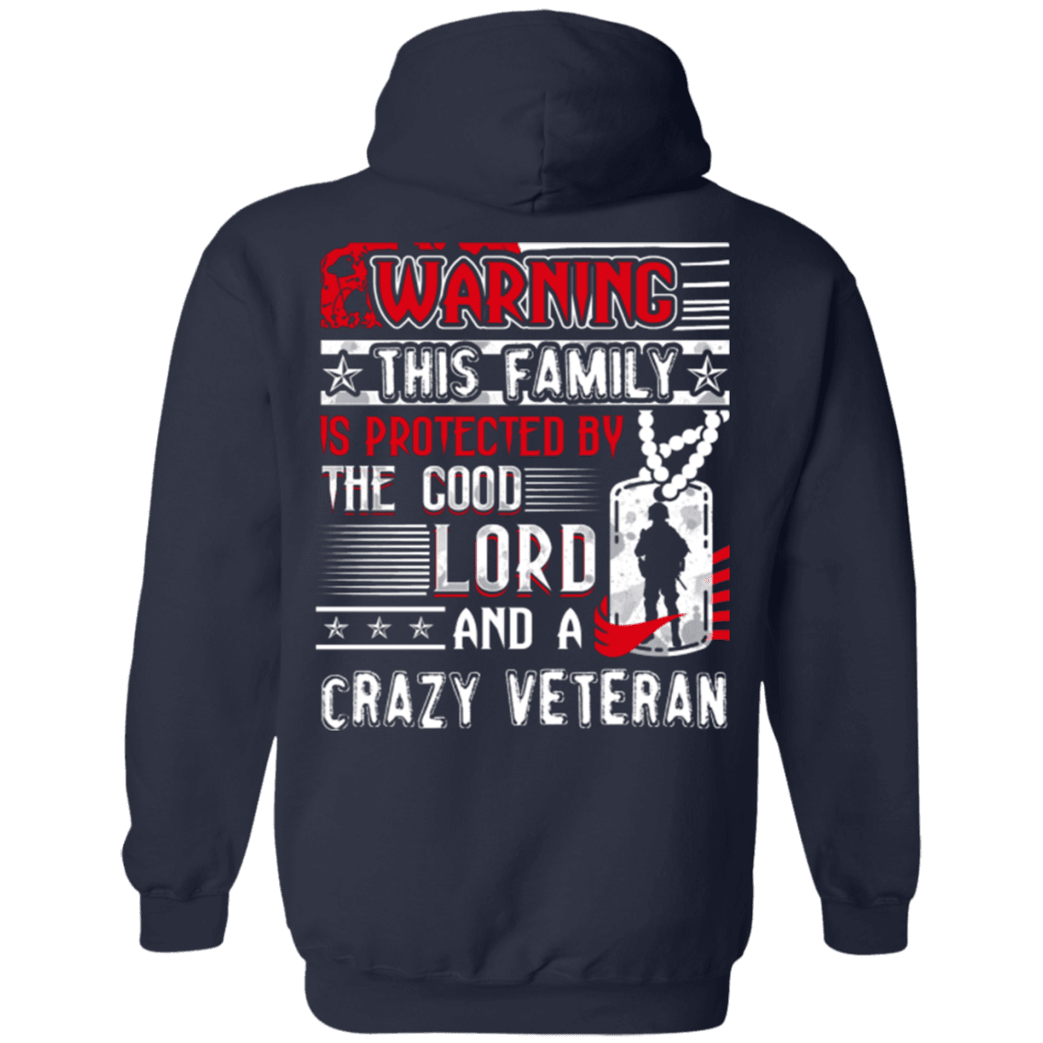Military T-Shirt "The Good Lord And A Crazy Veteran"-TShirt-General-Veterans Nation
