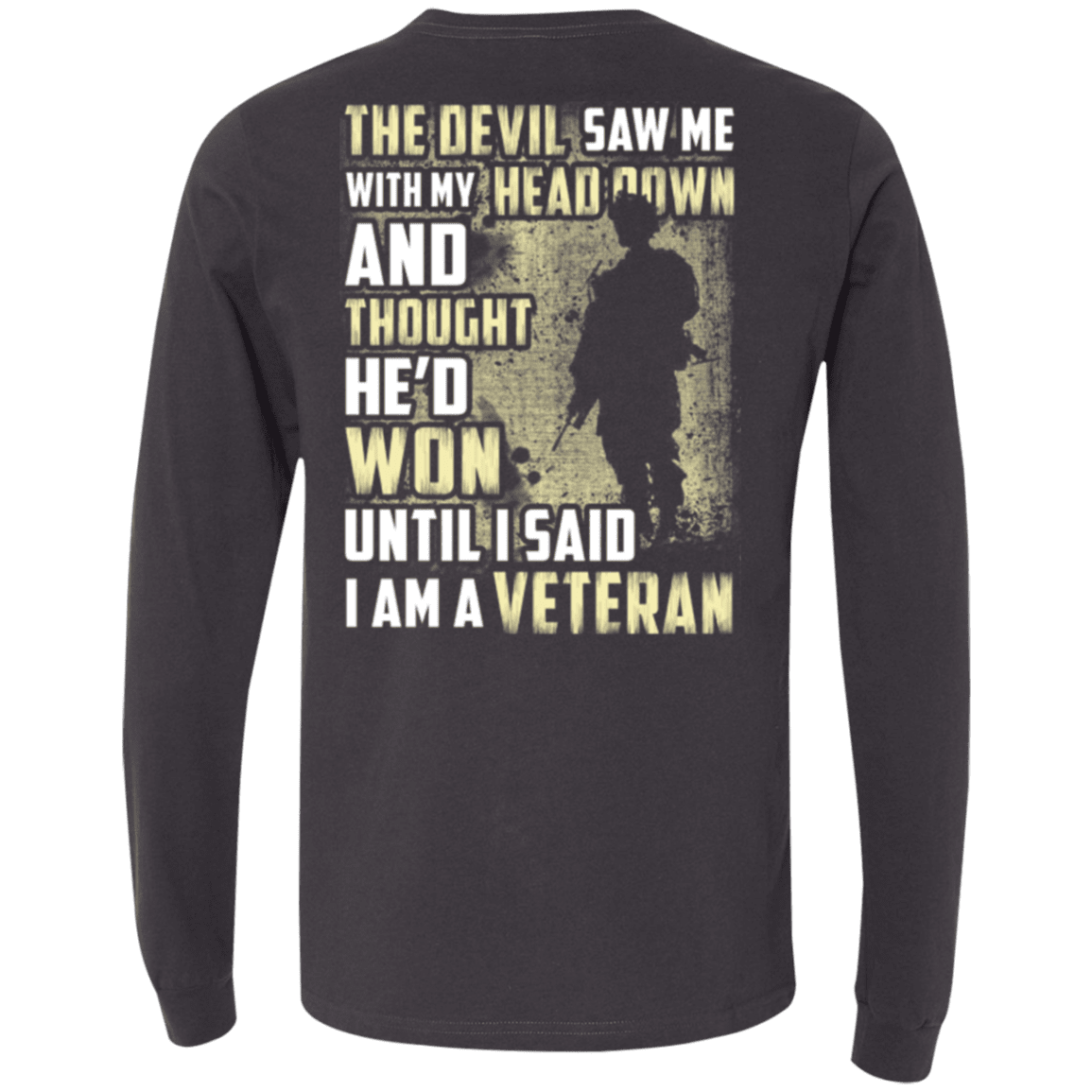 Military T-Shirt "I Am A Veteran" - Men Back-TShirt-General-Veterans Nation