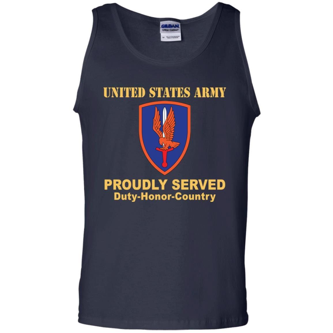 US ARMY 1ST AVIATION BRIGADE- Proudly Served T-Shirt On Front For Men-TShirt-Army-Veterans Nation