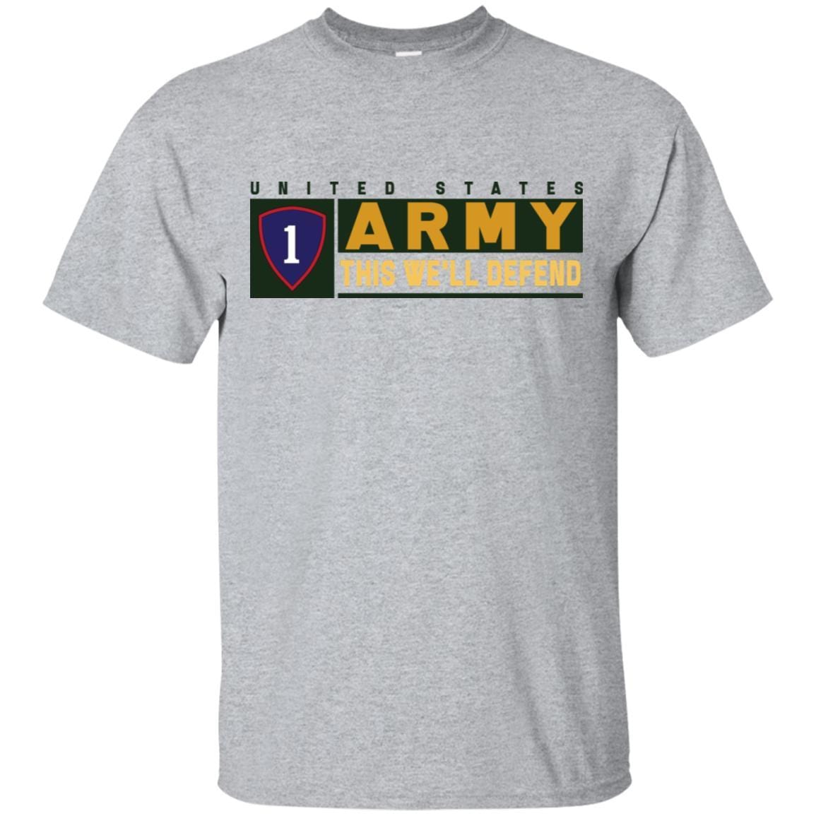 US Army 1ST PERSONNEL COMMAND- This We'll Defend T-Shirt On Front For Men-TShirt-Army-Veterans Nation