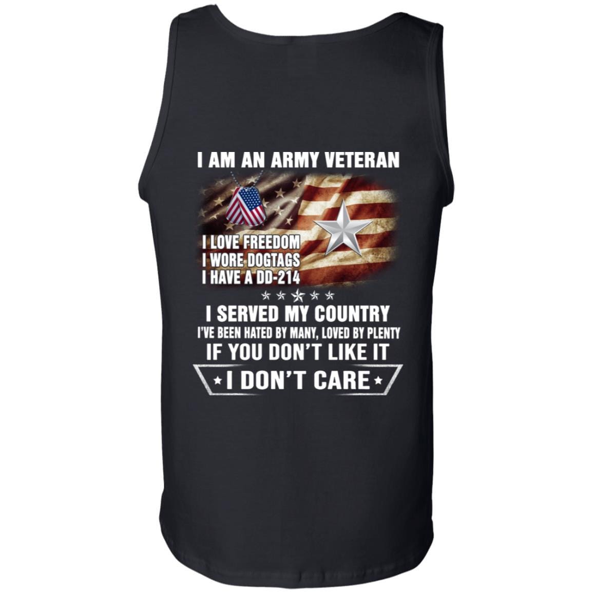 T-Shirt "I Am An Army Veteran" O-7 Brigadier General(BG)Rank On Back-TShirt-Army-Veterans Nation