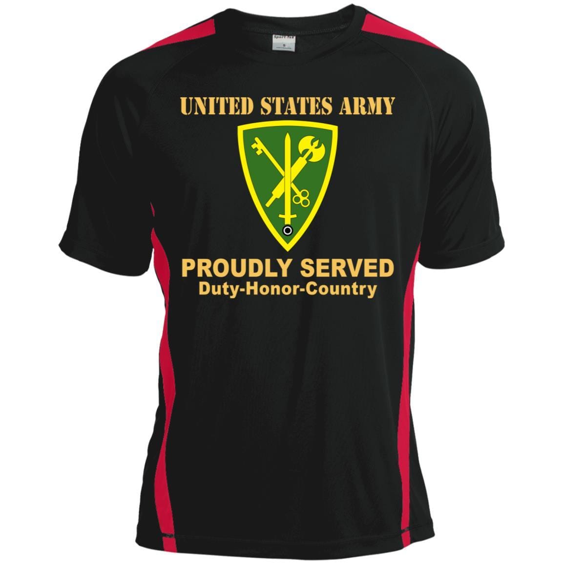 US ARMY 42ND MILITARY POLICE BRIGADE- Proudly Served T-Shirt On Front For Men-TShirt-Army-Veterans Nation