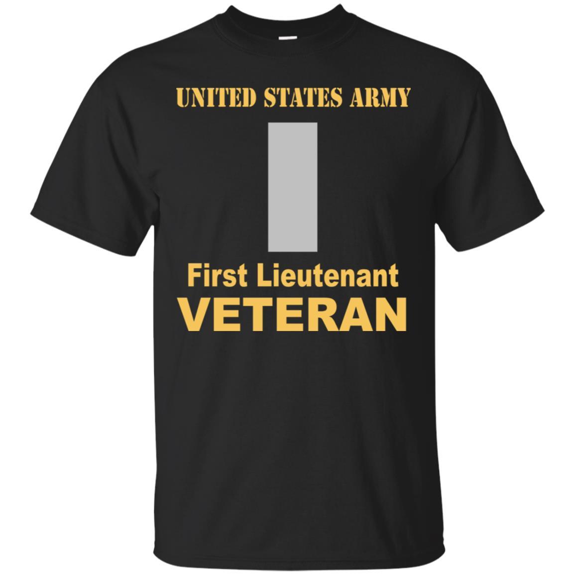 US Army O-2 First Lieutenant O2 1LT Commissioned Officer Veteran Men T Shirt On Front-TShirt-Army-Veterans Nation