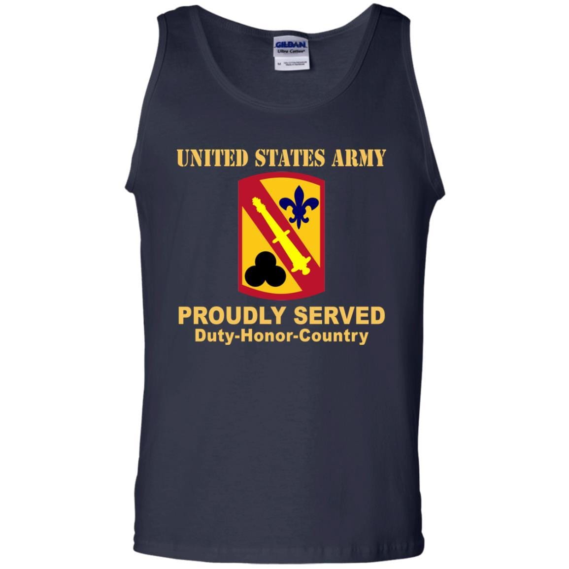 US ARMY 42 FIELD ARTILLERY BRIGADE- Proudly Served T-Shirt On Front For Men-TShirt-Army-Veterans Nation
