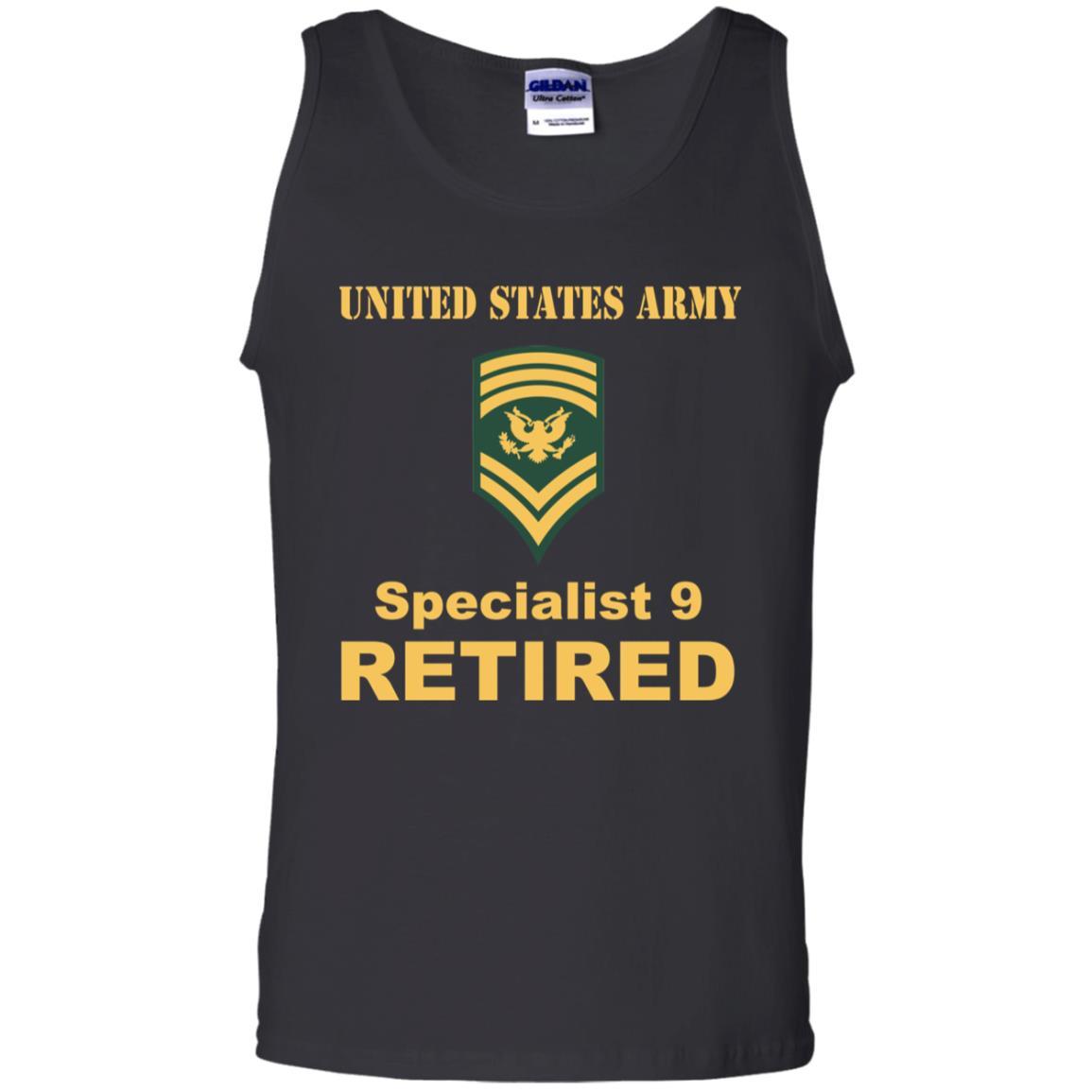 US Army E-9 SPC E9 Specialist Specialist 9 Retired Men T Shirt On Front-TShirt-Army-Veterans Nation