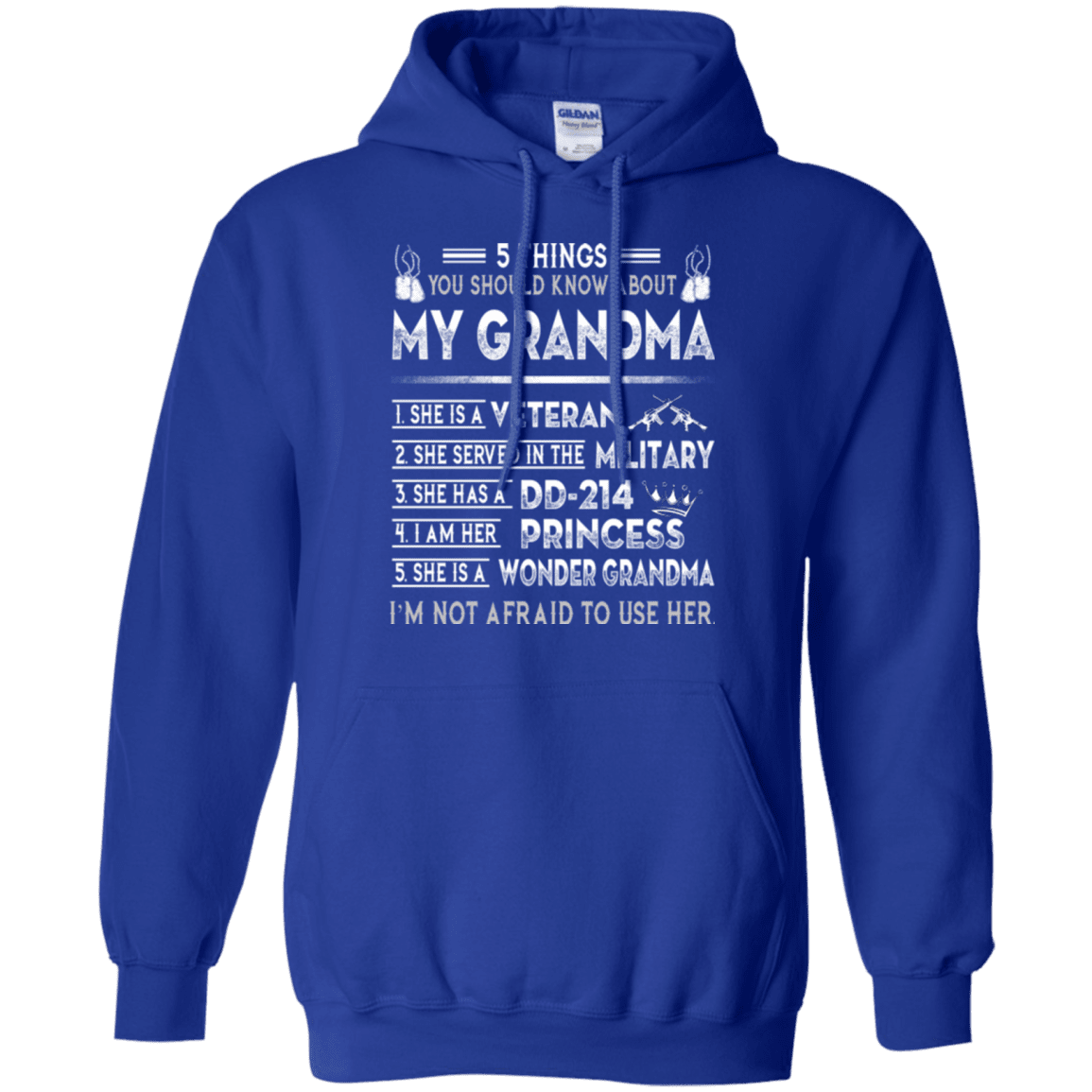Military T-Shirt "5 Things You Should Know About My Grandma DD214"-TShirt-General-Veterans Nation