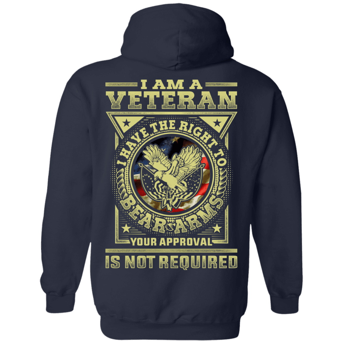 Military T-Shirt "Veteran Have the Right To Bear Arms" Men Back-TShirt-General-Veterans Nation