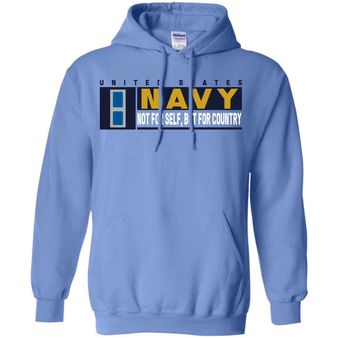 US Navy W-3 Chief Warrant Officer Not For Self, But For Country Long Sleeve - Pullover Hoodie-TShirt-Navy-Veterans Nation