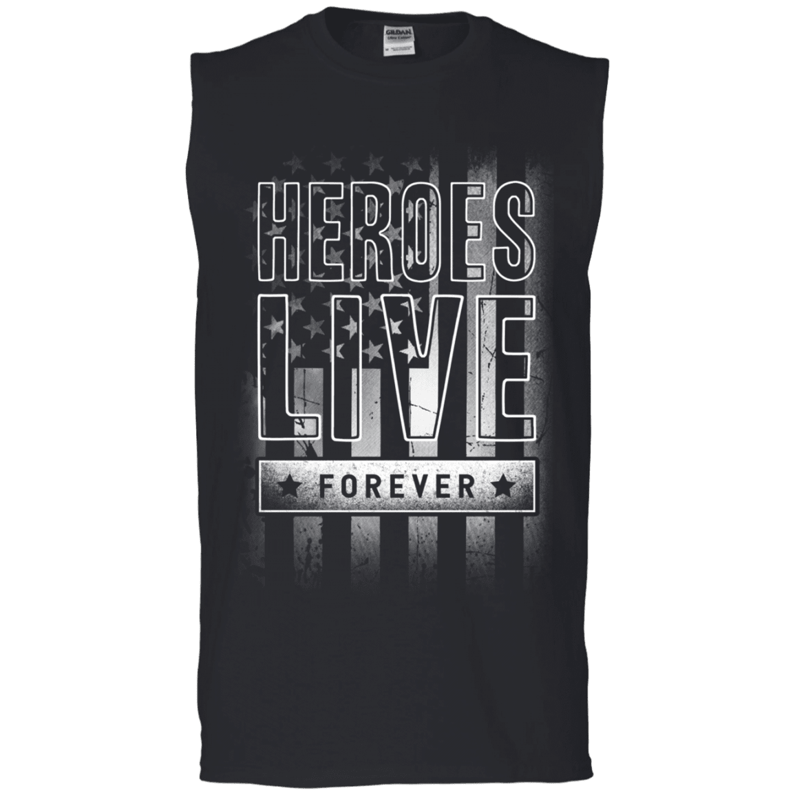 Military T-Shirt "Independent Day - Heroes Live Forever - Men" Front-TShirt-General-Veterans Nation