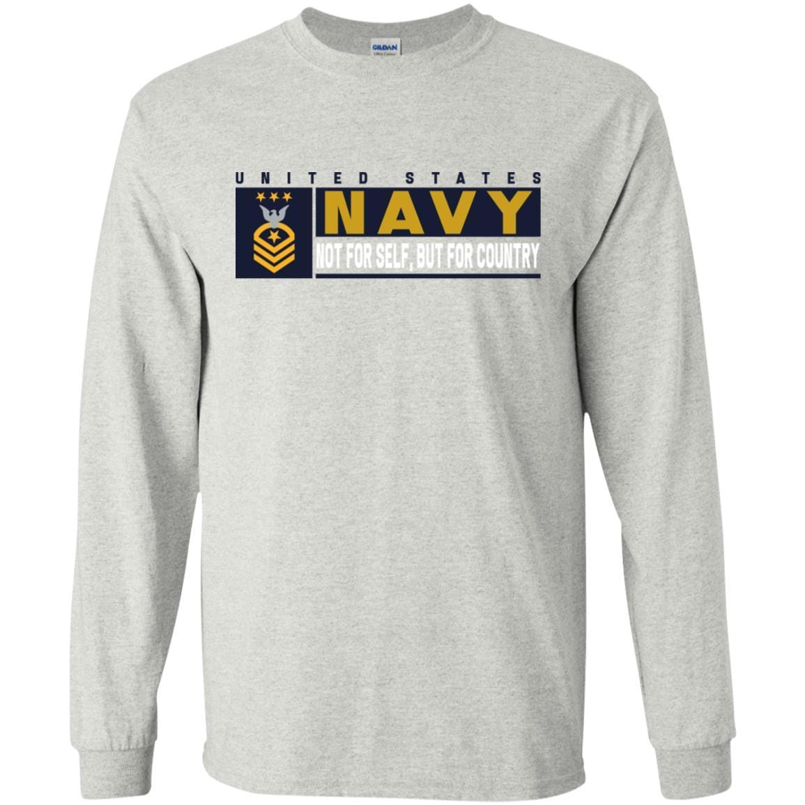 US Navy E-9 Master Chief Petty Officer Of The Navy E9 MCPON Not For Self, But For Country Long Sleeve - Pullover Hoodie-TShirt-Navy-Veterans Nation