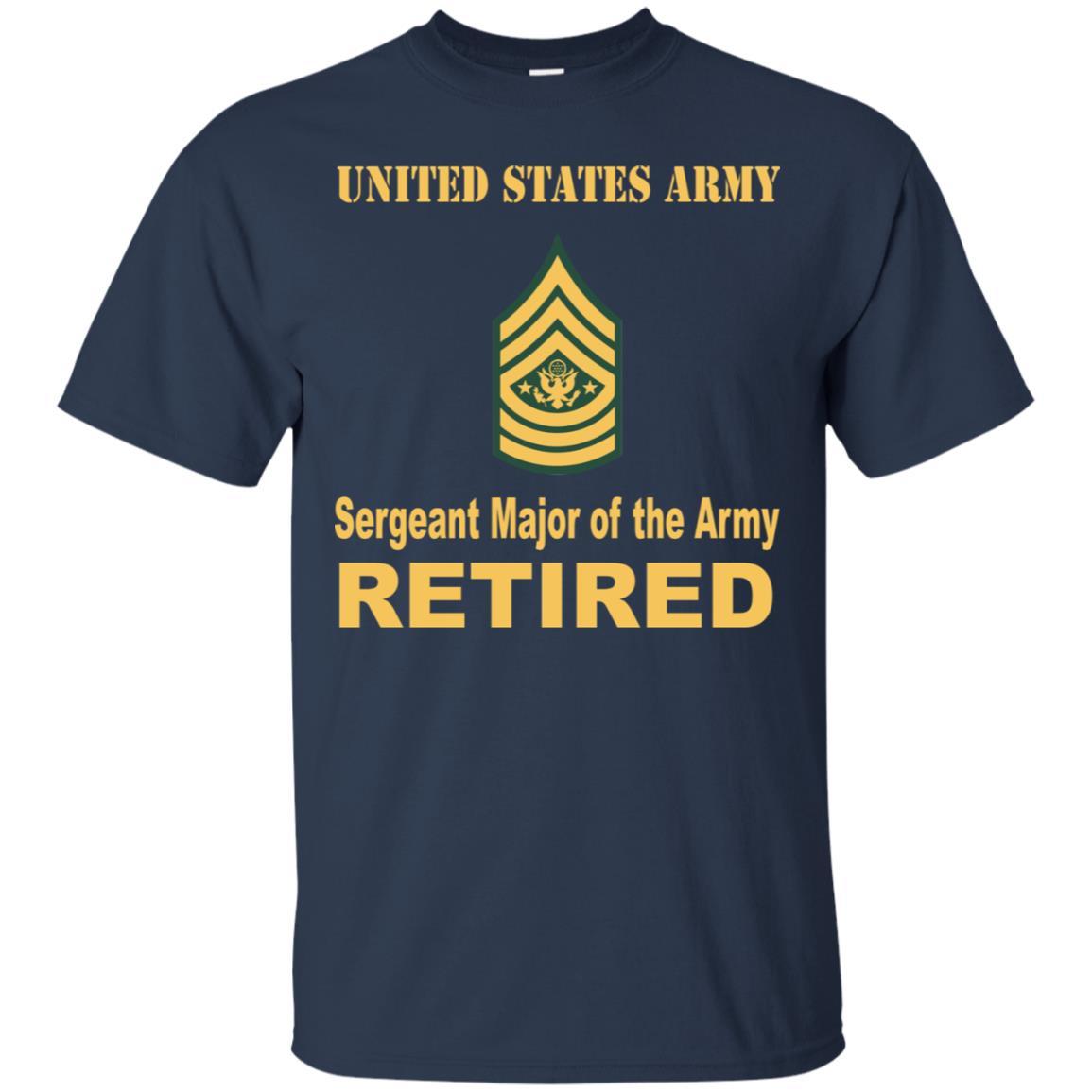 US Army E-9 Sergeant Major of the Army E9 SMA Noncommissioned Officer Retired Men T Shirt On Front-TShirt-Army-Veterans Nation