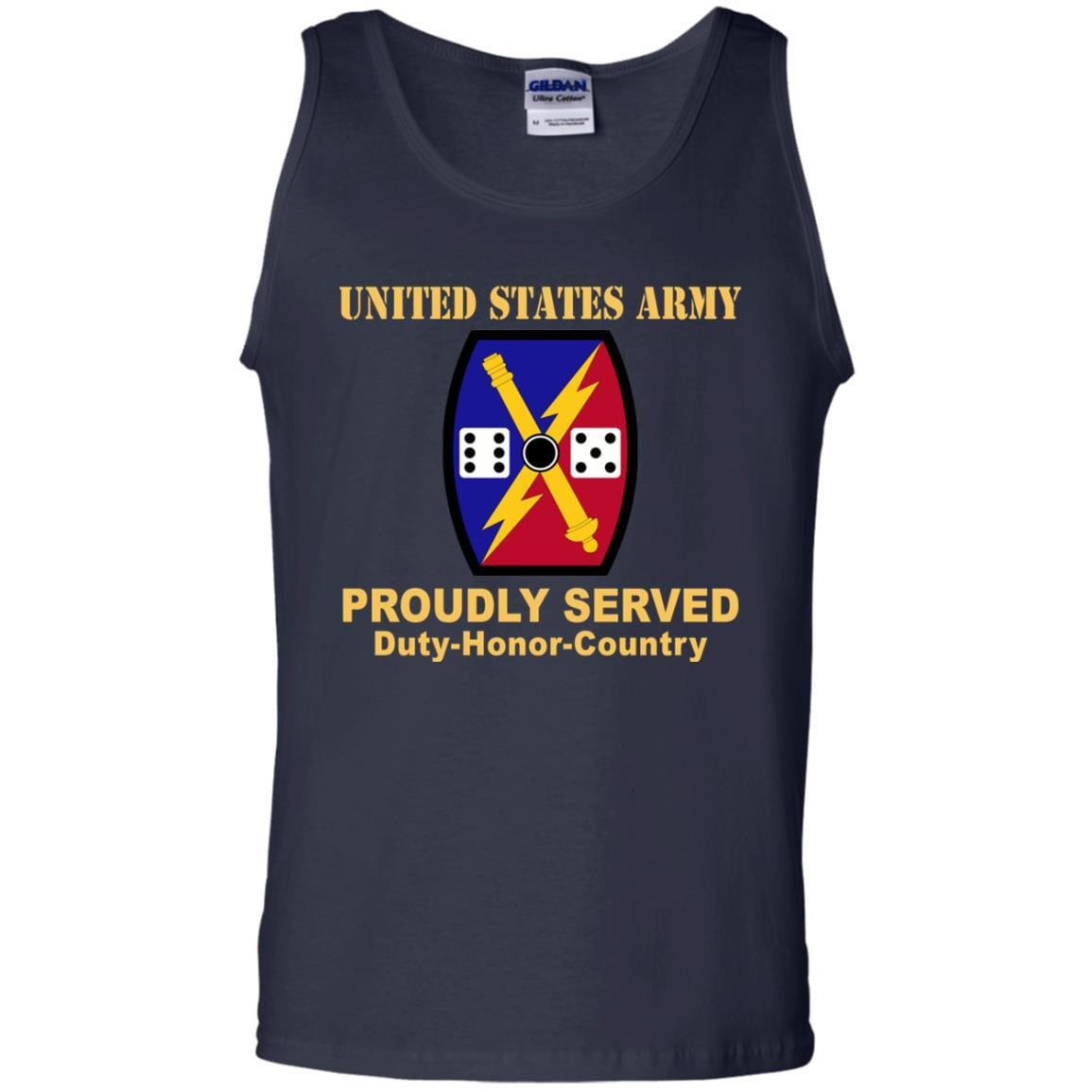 US ARMY 65 FIRES BRIGADE - Proudly Served T-Shirt On Front For Men-TShirt-Army-Veterans Nation