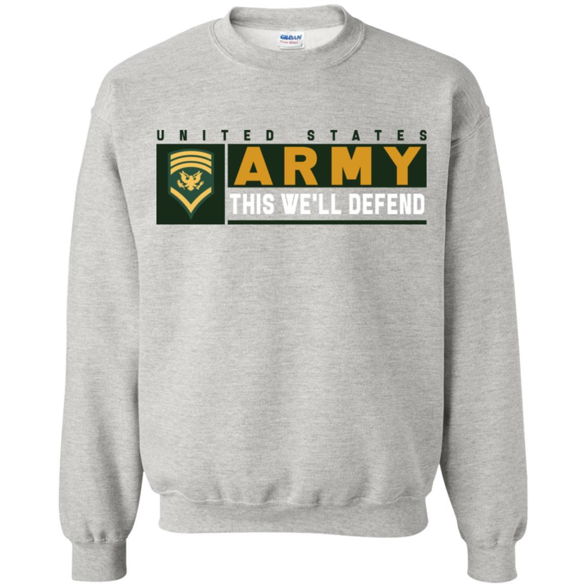 US Army E-8 SPC This We Will Defend Long Sleeve - Pullover Hoodie-TShirt-Army-Veterans Nation