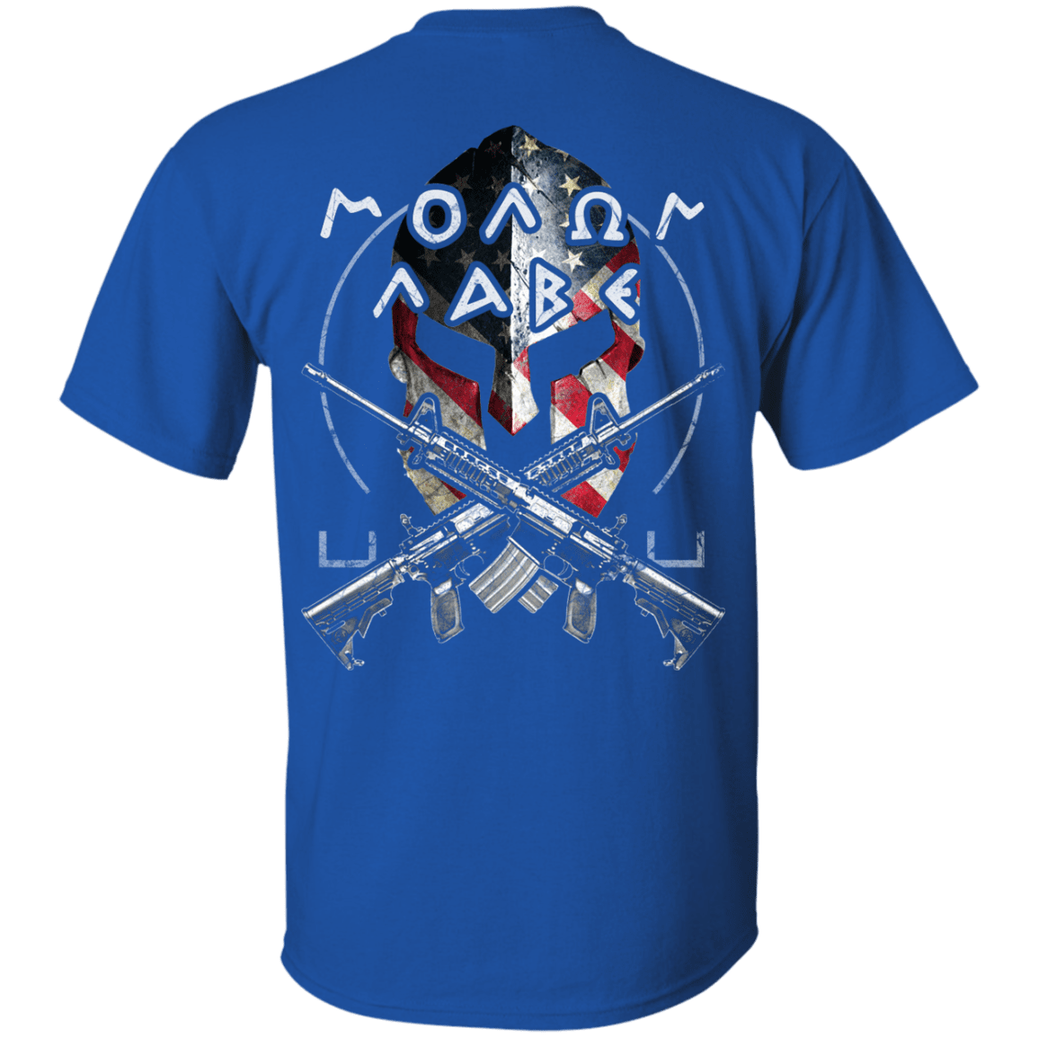 Military T-Shirt "Veteran - Molon Labe - Come And Take Them" - Men Back-TShirt-General-Veterans Nation