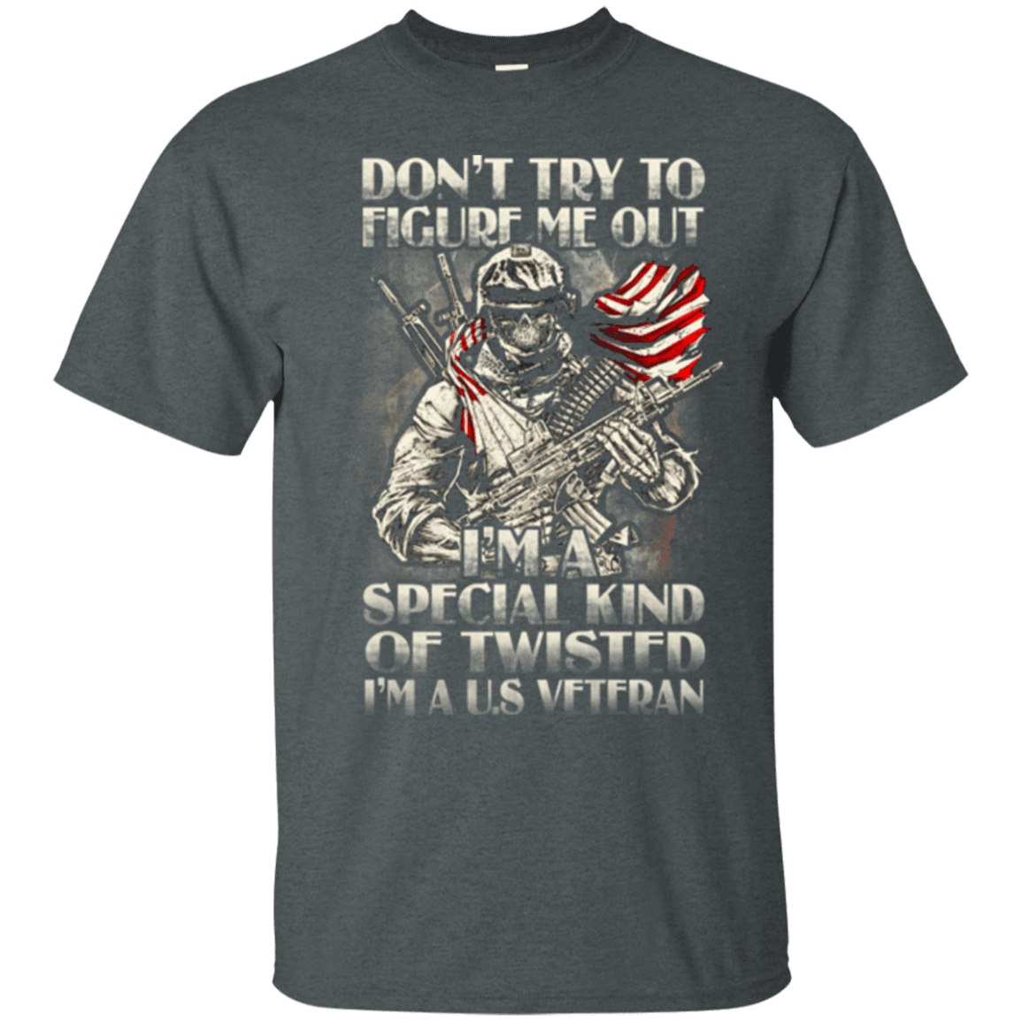 Military T-Shirt "Don't Try to Figure Me Out - I'm A US Veteran"-TShirt-General-Veterans Nation