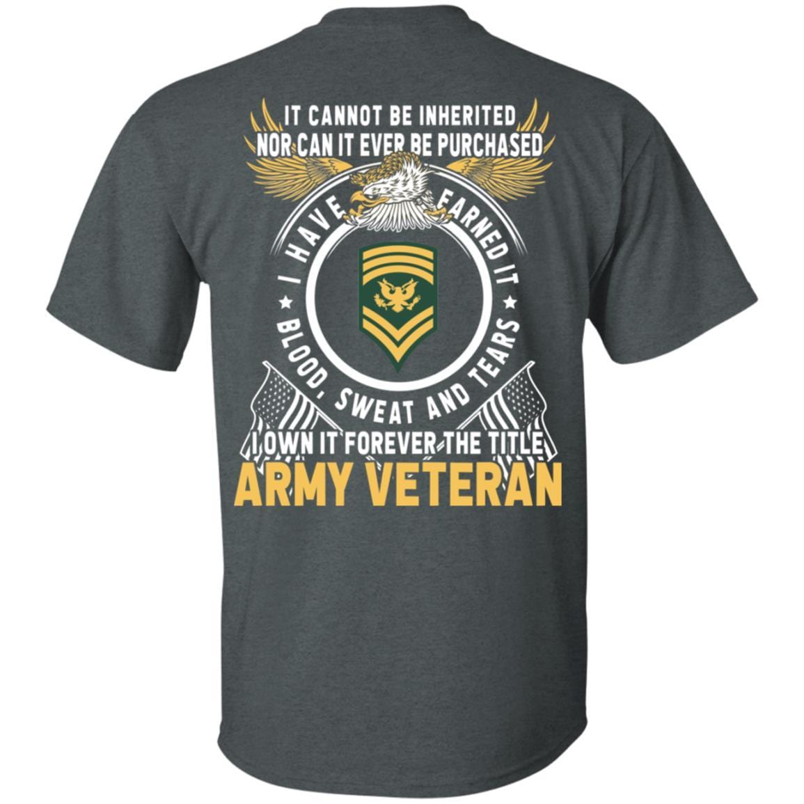 US Army E-9 SPC E9 Specialist Ranks T-Shirt For Men On Back-TShirt-Army-Veterans Nation