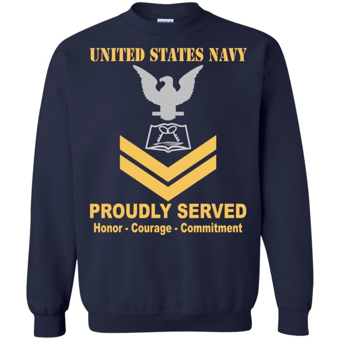 Navy Culinary Specialist Navy CS E-5 Rating Badges Proudly Served T-Shirt For Men On Front-TShirt-Navy-Veterans Nation