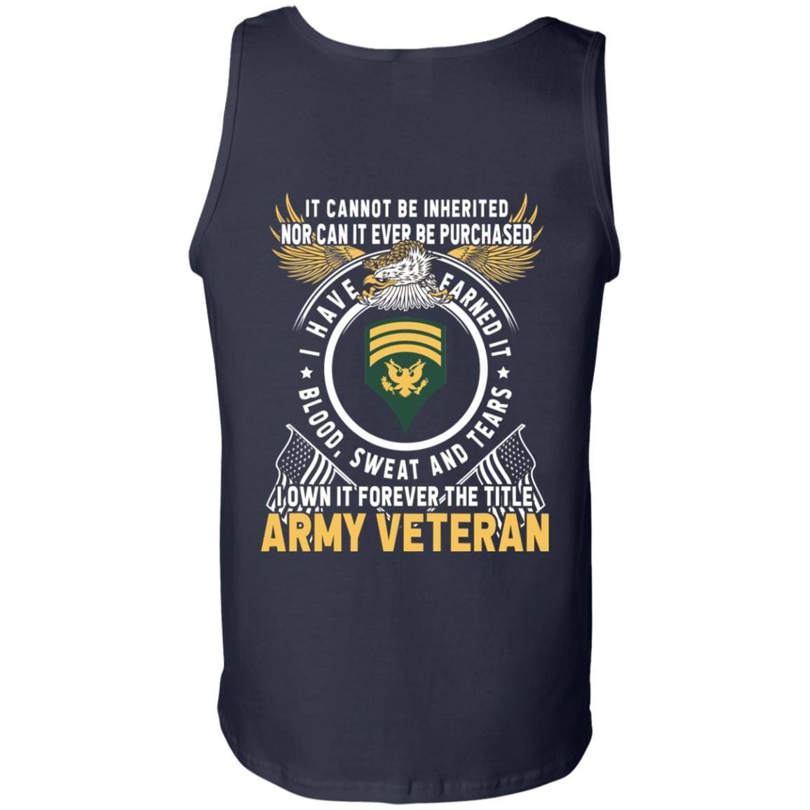 US Army E-7 SPC E7 Specialist Ranks T-Shirt For Men On Back-TShirt-Army-Veterans Nation