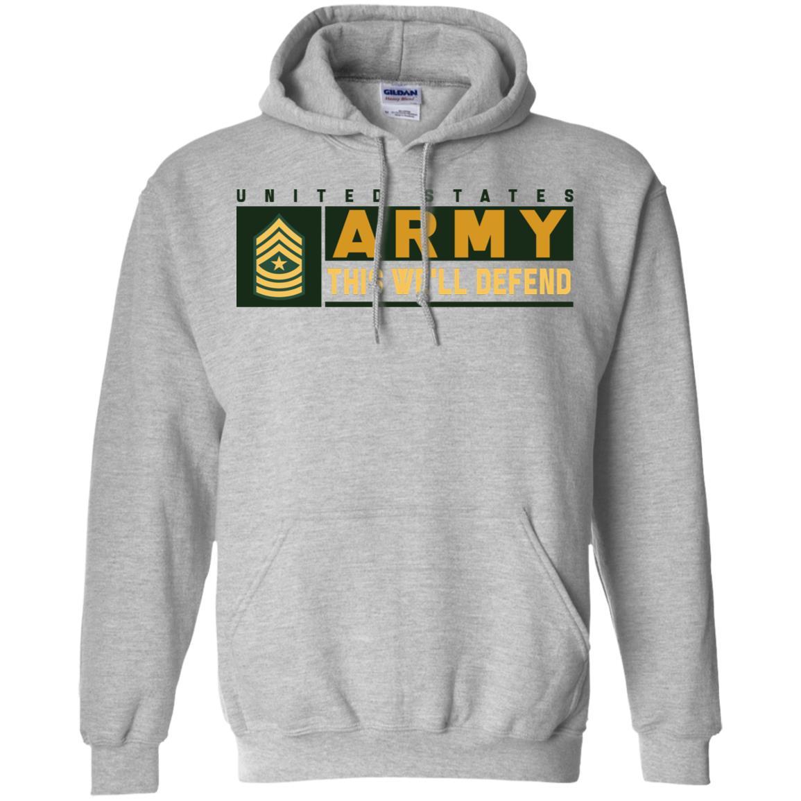 US Army E-9 SGM This We Will Defend T-Shirt On Front For Men-TShirt-Army-Veterans Nation