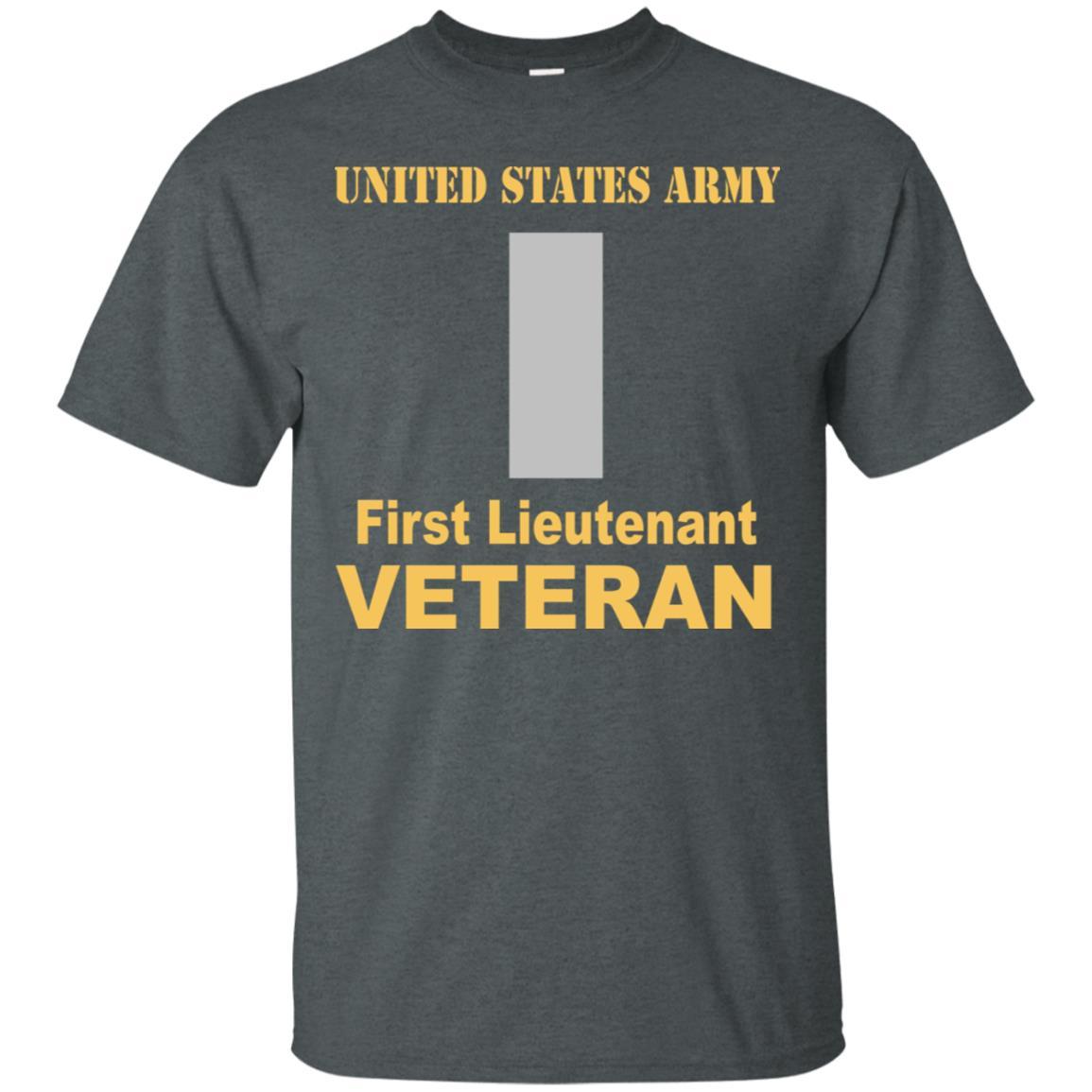 US Army O-2 First Lieutenant O2 1LT Commissioned Officer Veteran Men T Shirt On Front-TShirt-Army-Veterans Nation