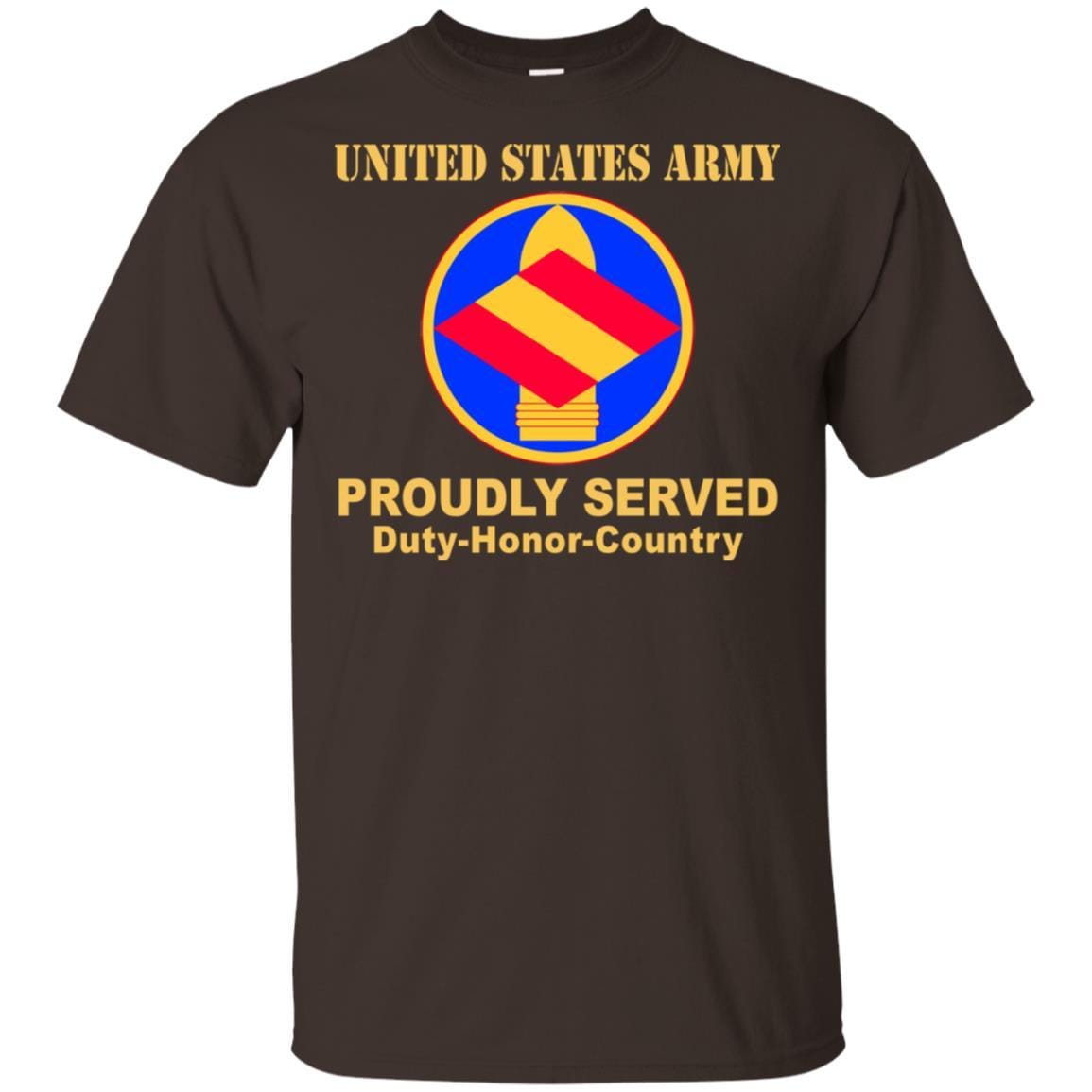 US ARMY 142 FIRES BRIGADE - Proudly Served T-Shirt On Front For Men-TShirt-Army-Veterans Nation
