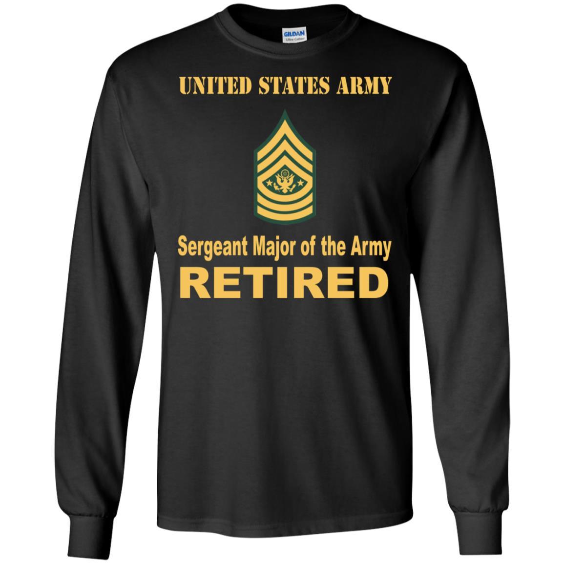 US Army E-9 Sergeant Major of the Army E9 SMA Noncommissioned Officer Retired Men T Shirt On Front-TShirt-Army-Veterans Nation