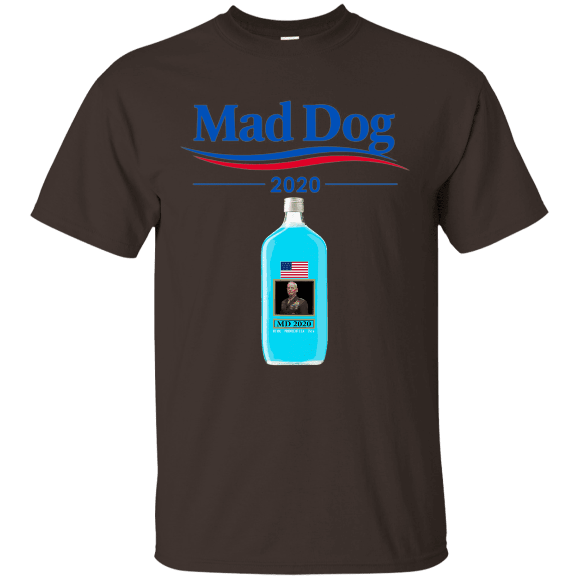 Military T-Shirt "Funny Mad Dog 2020 Blue Men" Front-TShirt-General-Veterans Nation