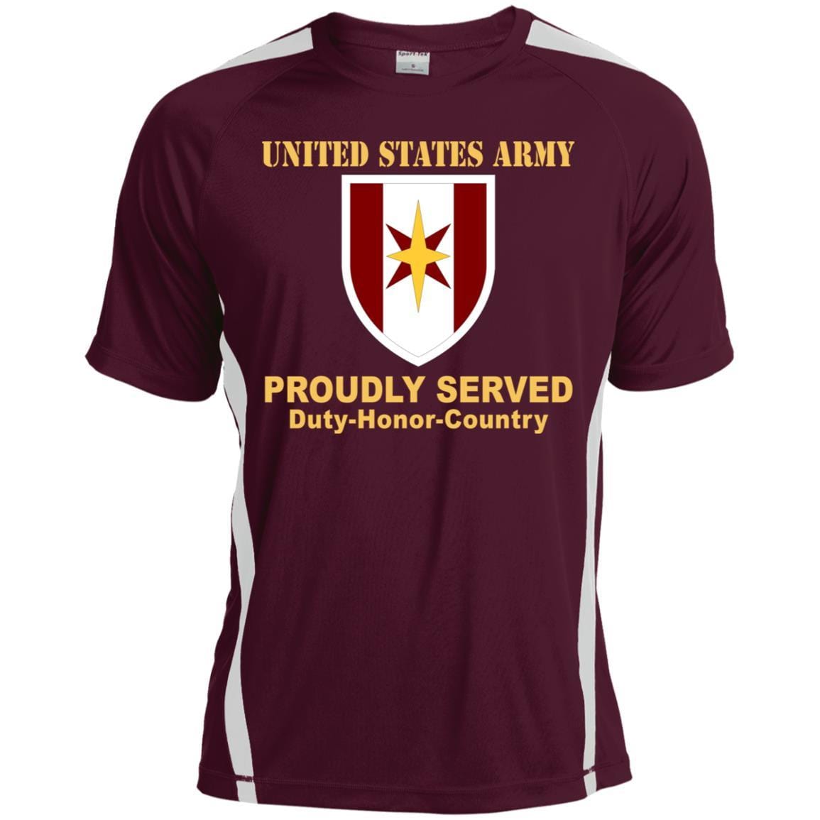 US ARMY 44 MEDICAL BRIGADE- Proudly Served T-Shirt On Front For Men-TShirt-Army-Veterans Nation