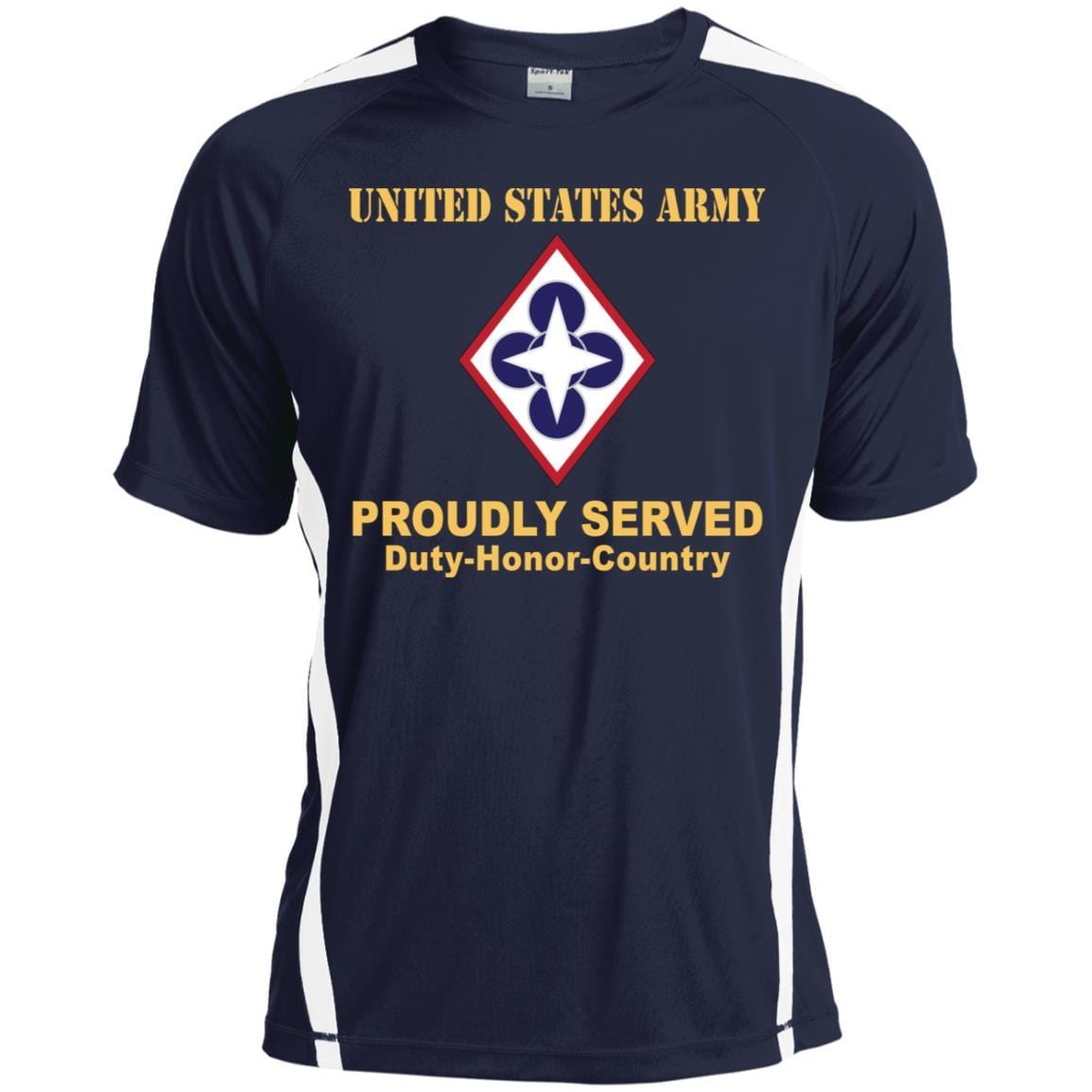 US ARMY CSIB COMBINED ARMS SUPPORT COMMAND- Proudly Served T-Shirt On Front For Men-TShirt-Army-Veterans Nation